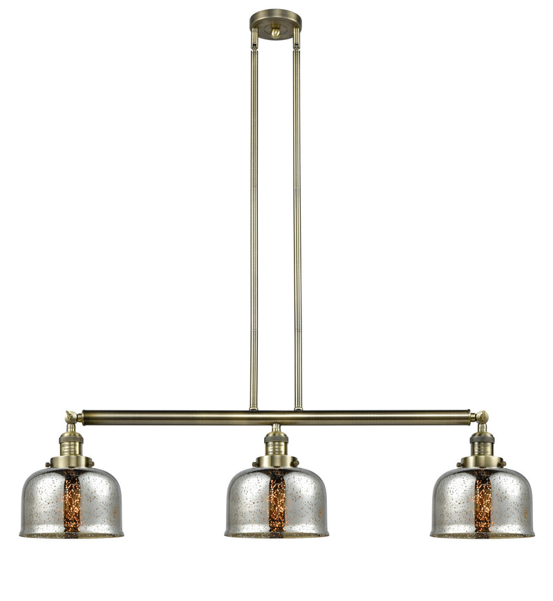 Innovations - 213-AB-G78 - Three Light Island Pendant - Franklin Restoration - Antique Brass