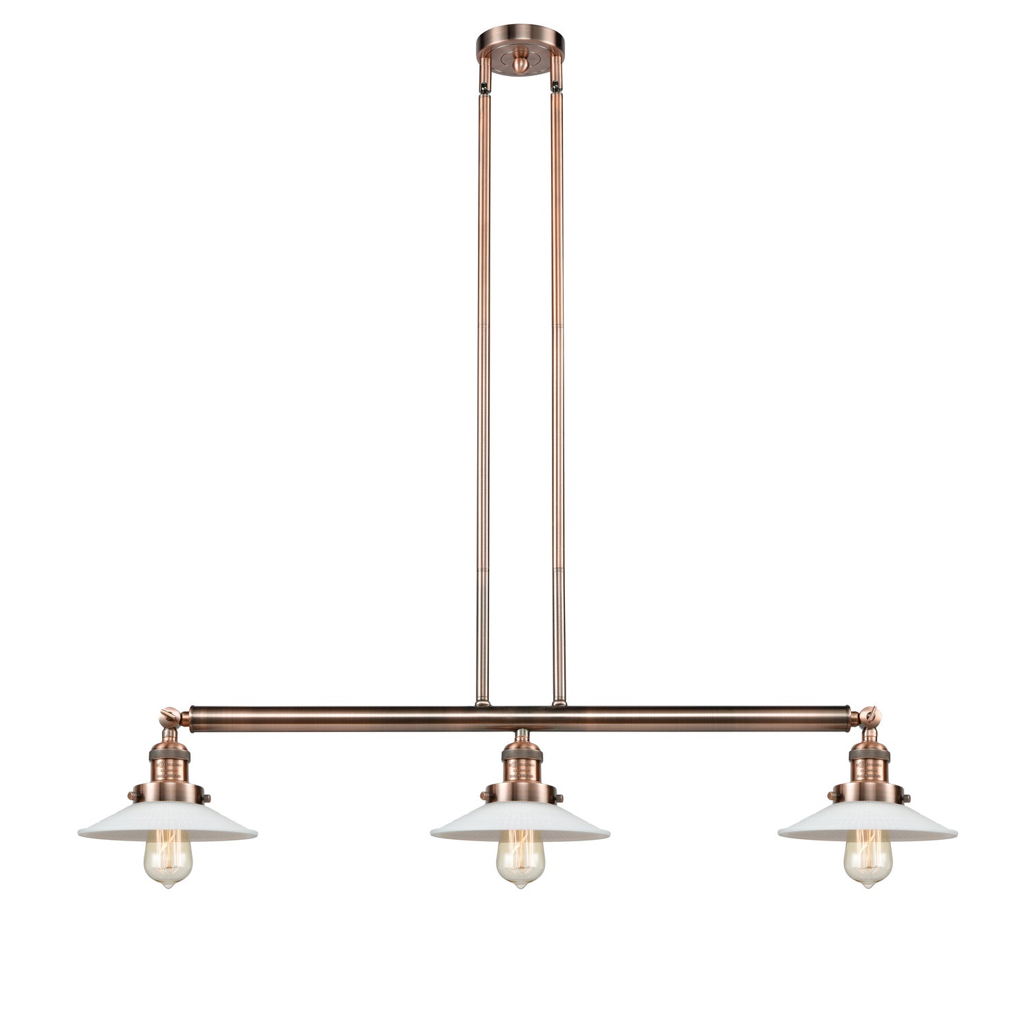 Innovations - 213-AC-G1 - Three Light Island Pendant - Franklin Restoration - Antique Copper