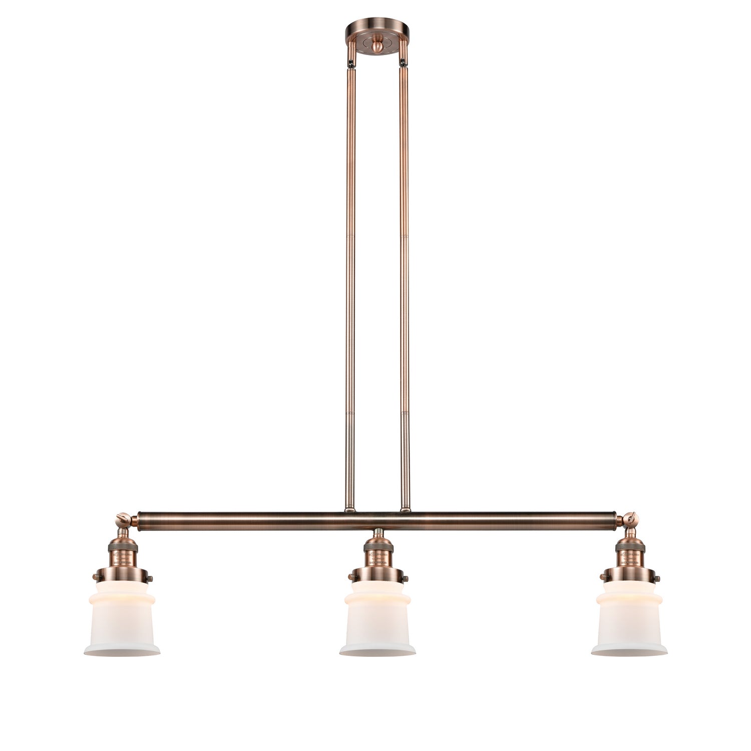 Innovations - 213-AC-G181S - Three Light Island Pendant - Franklin Restoration - Antique Copper