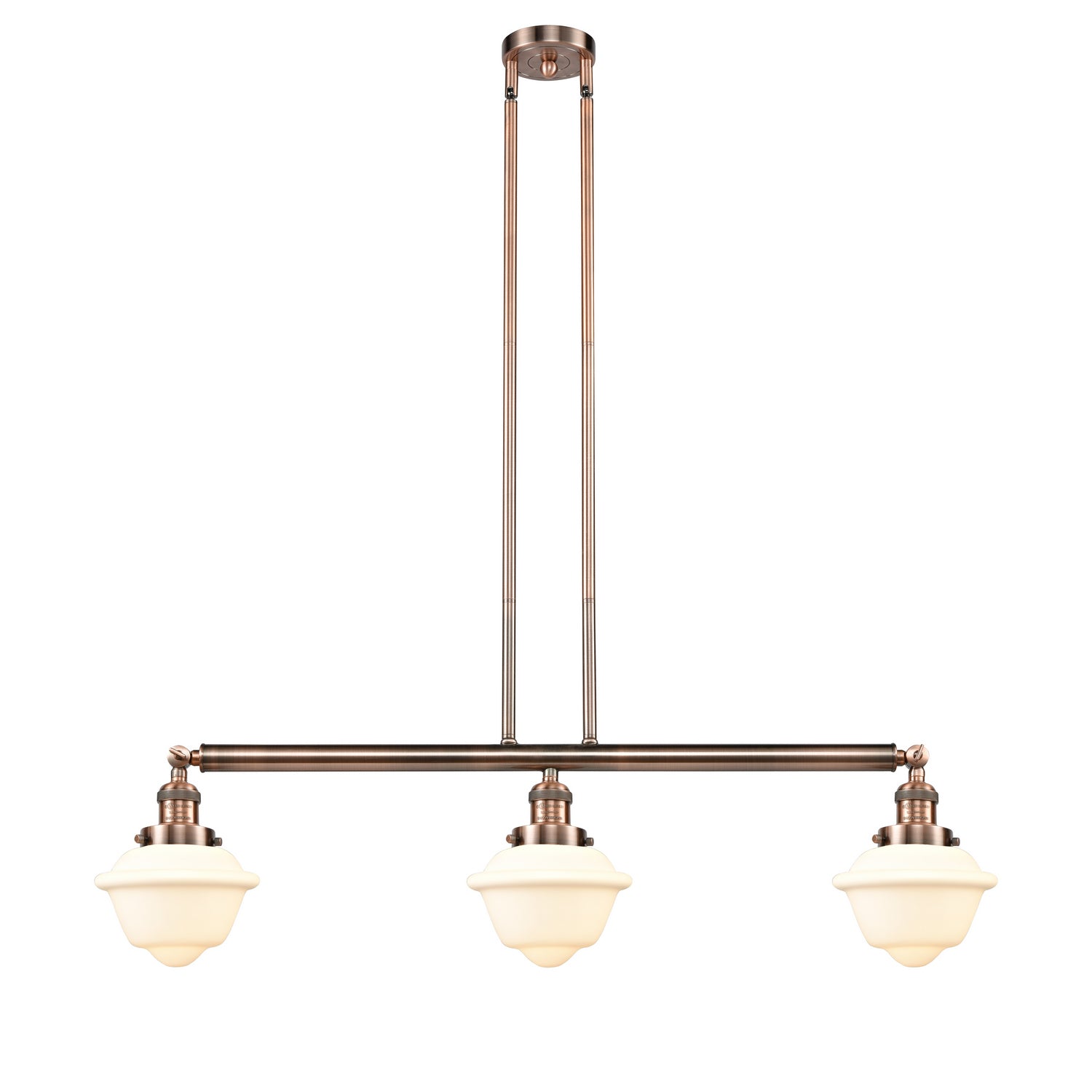 Innovations - 213-AC-G531 - Three Light Island Pendant - Franklin Restoration - Antique Copper