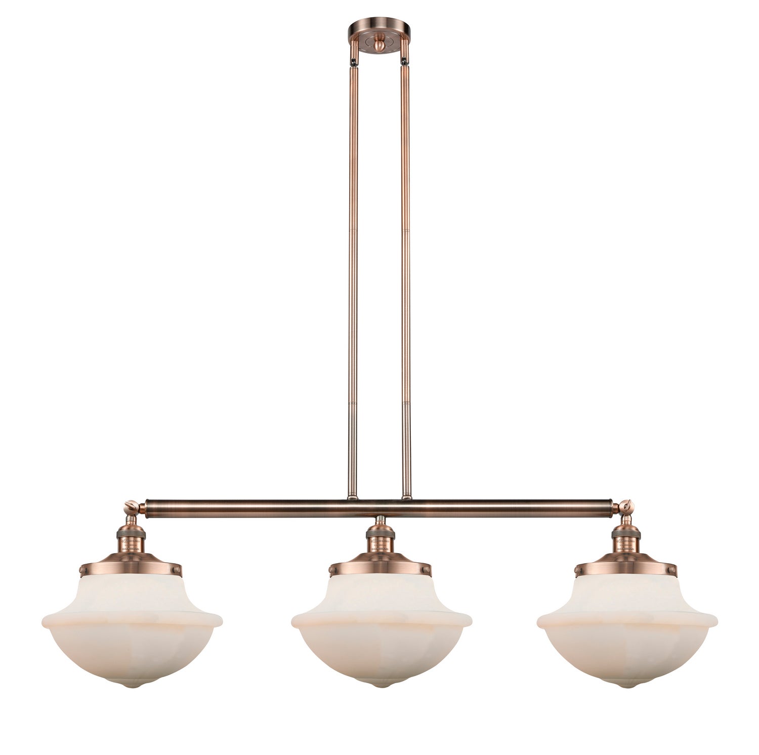 Innovations - 213-AC-G541 - Three Light Island Pendant - Franklin Restoration - Antique Copper
