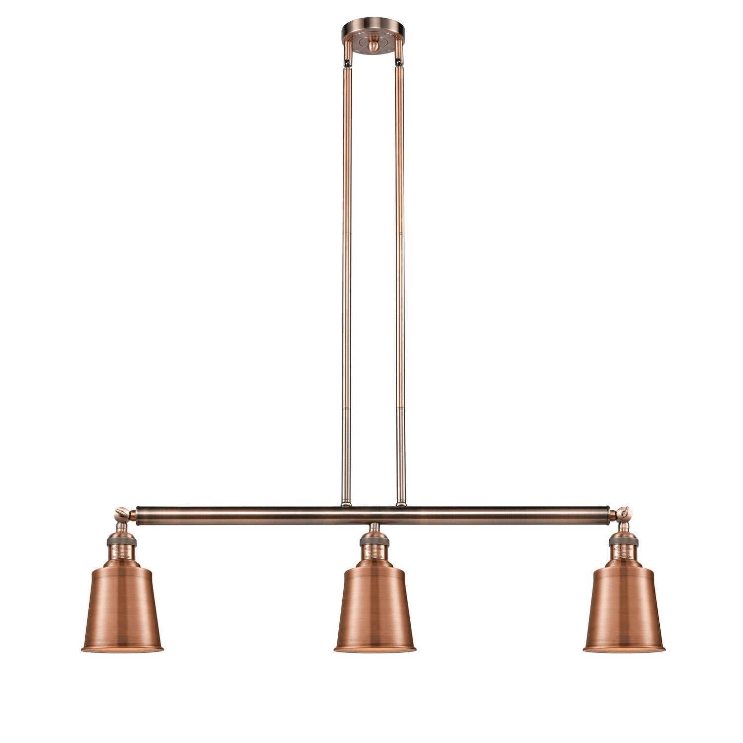 Innovations - 213-AC-M9-AC - Three Light Island Pendant - Franklin Restoration - Antique Copper