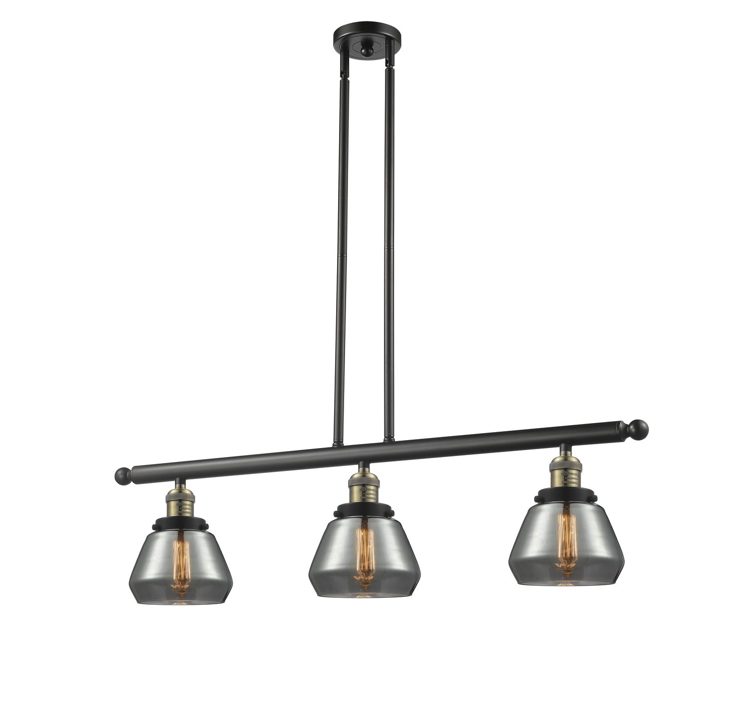 Innovations - 213-BAB-G173 - Three Light Island Pendant - Franklin Restoration - Black Antique Brass