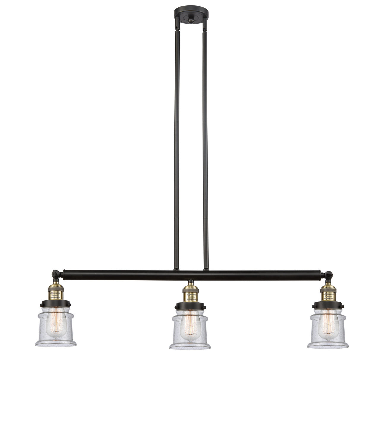 Innovations - 213-BAB-G184S - Three Light Island Pendant - Franklin Restoration - Black Antique Brass