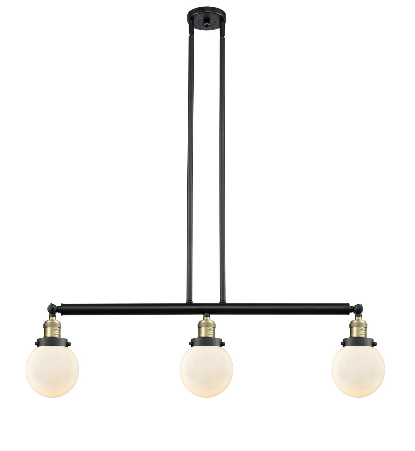 Innovations - 213-BAB-G201-6 - Three Light Island Pendant - Franklin Restoration - Black Antique Brass