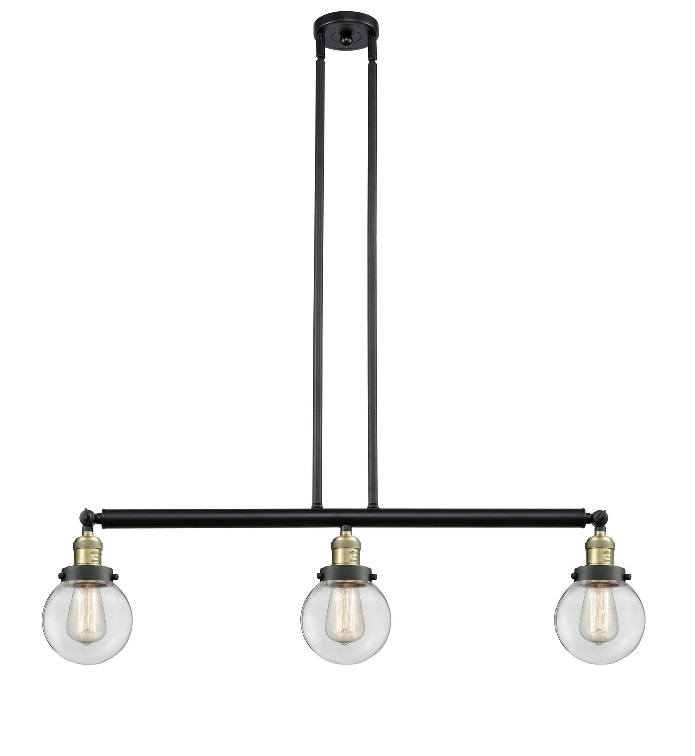Innovations - 213-BAB-G202-6 - Three Light Island Pendant - Franklin Restoration - Black Antique Brass