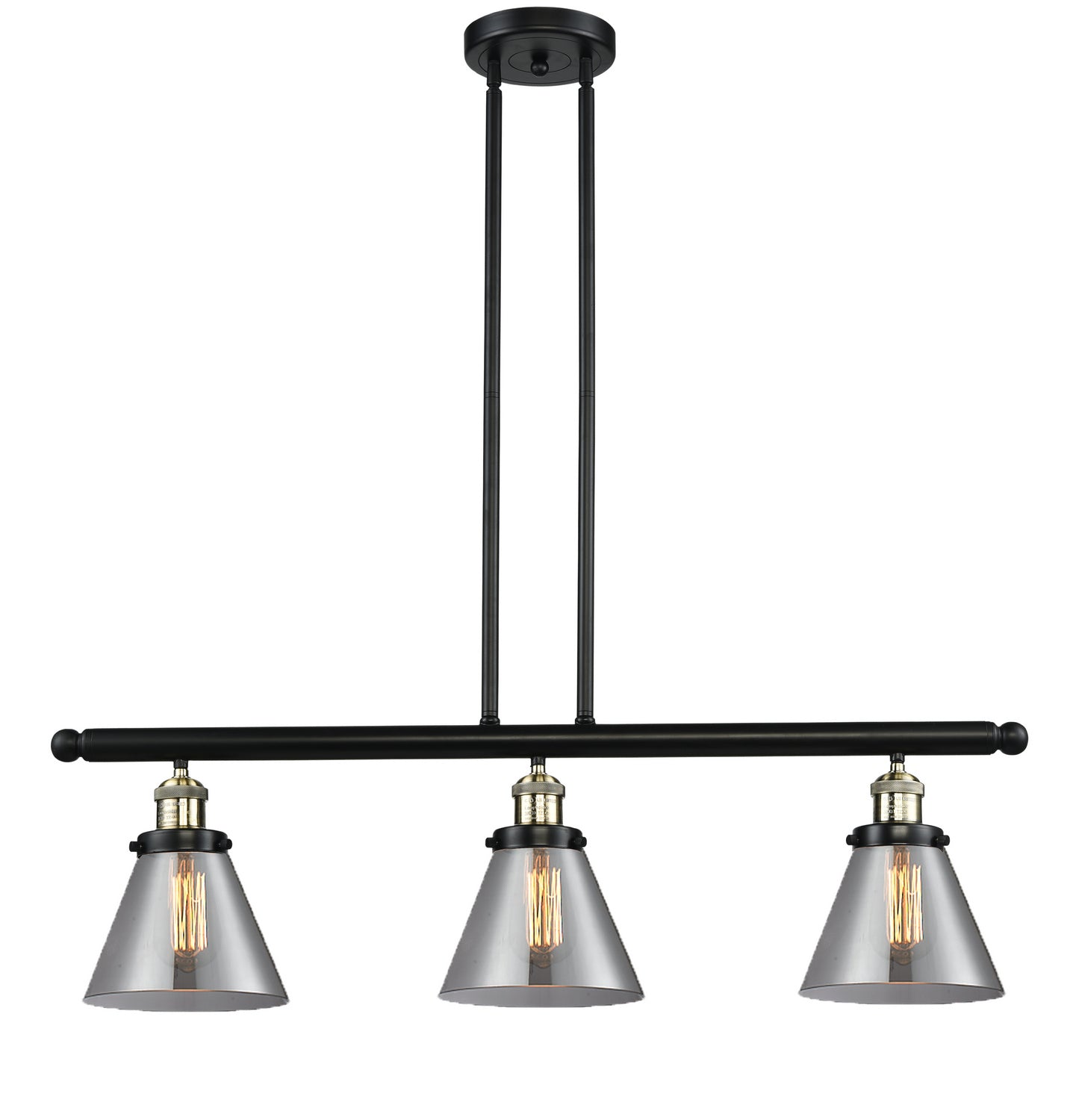 Innovations - 213-BAB-G43 - Three Light Island Pendant - Franklin Restoration - Black Antique Brass
