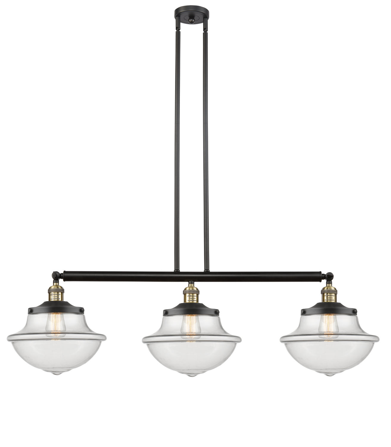 Innovations - 213-BAB-G542 - Three Light Island Pendant - Franklin Restoration - Black Antique Brass