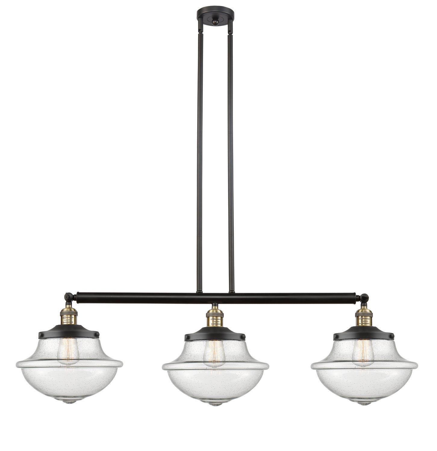 Innovations - 213-BAB-G544 - Three Light Island Pendant - Franklin Restoration - Black Antique Brass