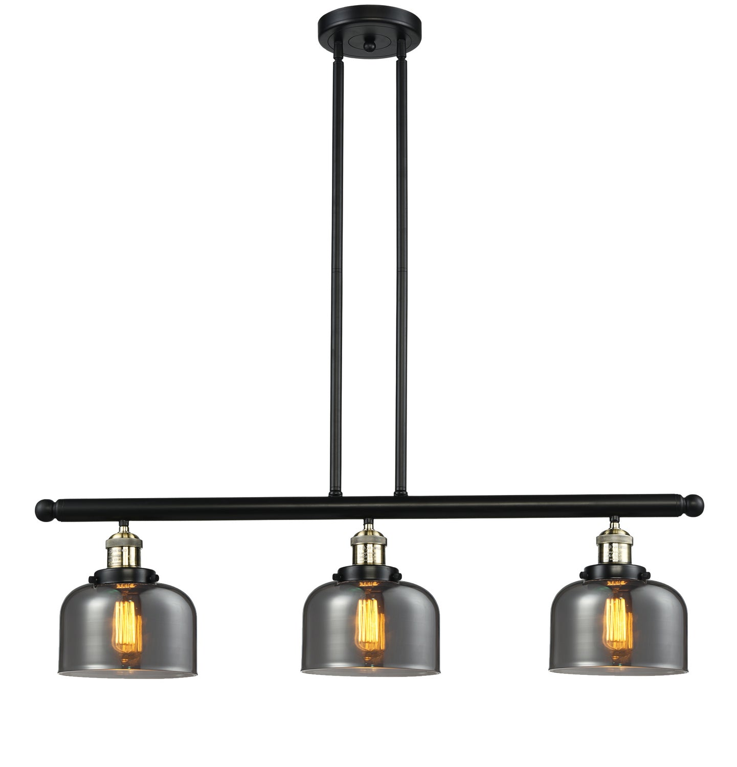 Innovations - 213-BAB-G73 - Three Light Island Pendant - Franklin Restoration - Black Antique Brass