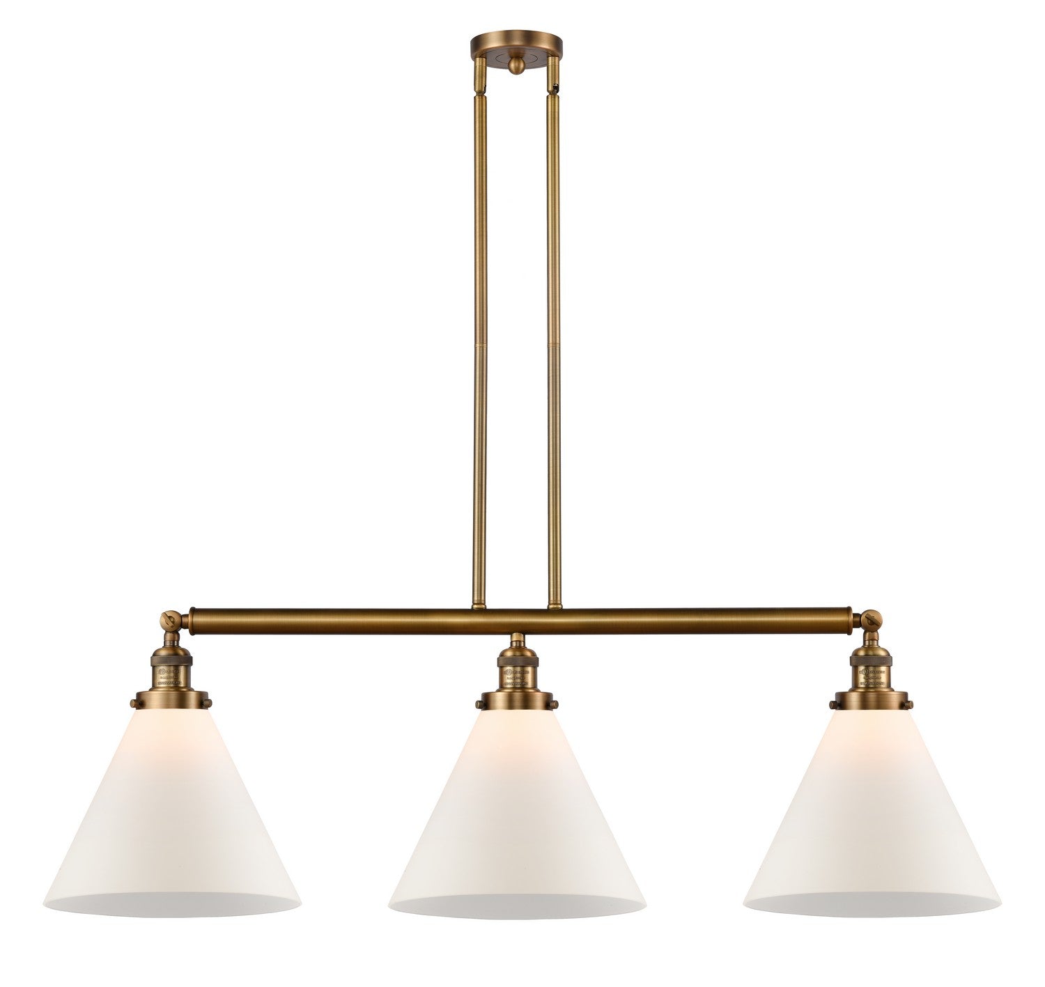 Innovations - 213-BB-G41-L - Three Light Island Pendant - Franklin Restoration - Brushed Brass