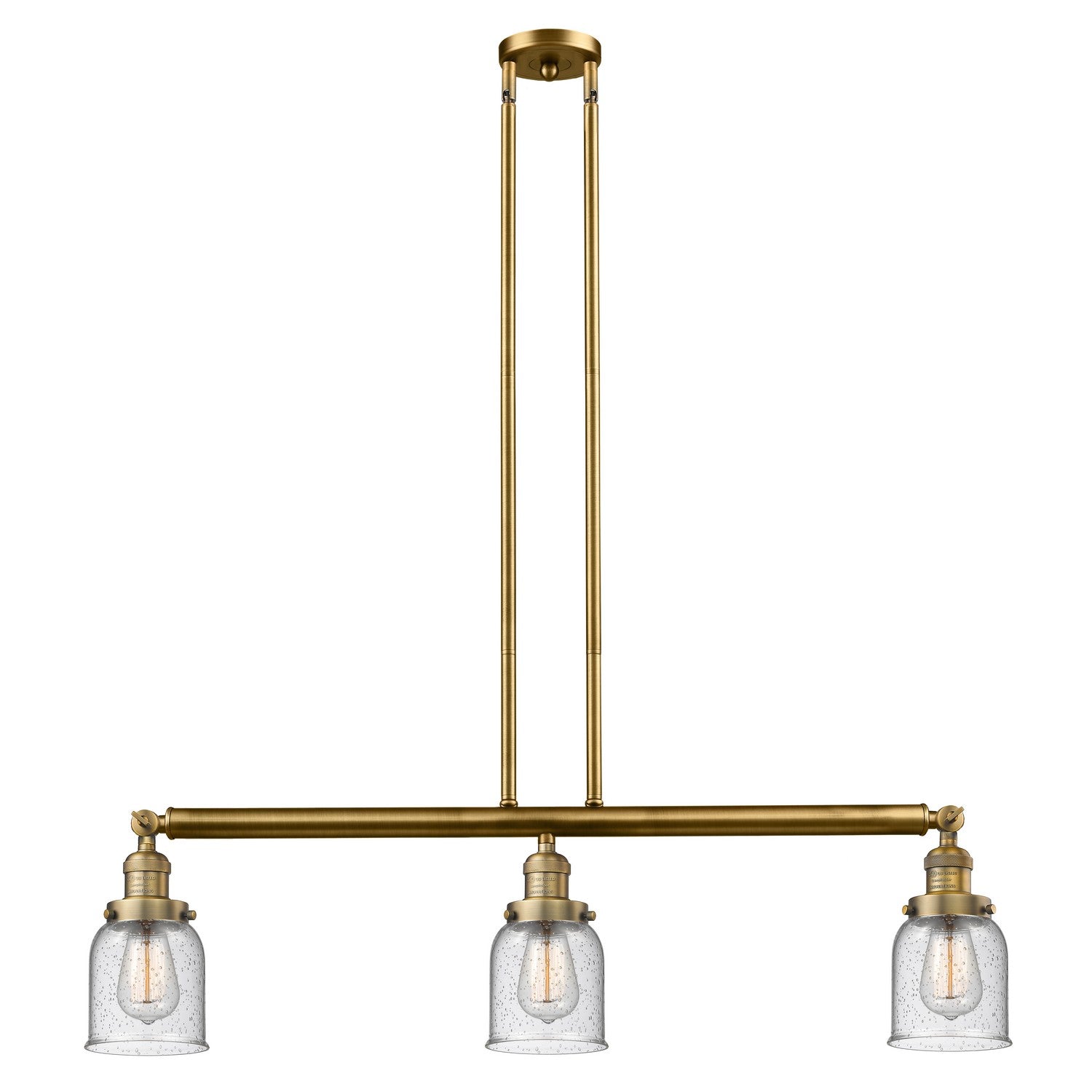 Innovations - 213-BB-G54 - Three Light Island Pendant - Franklin Restoration - Brushed Brass