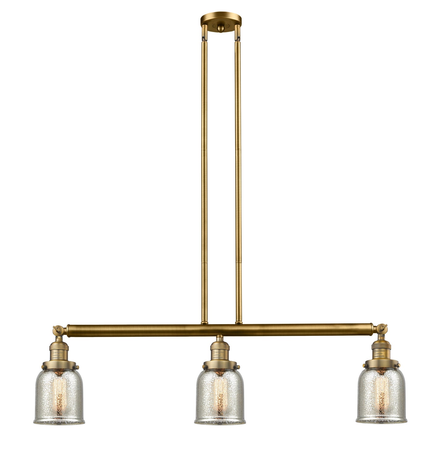 Innovations - 213-BB-G58 - Three Light Island Pendant - Franklin Restoration - Brushed Brass