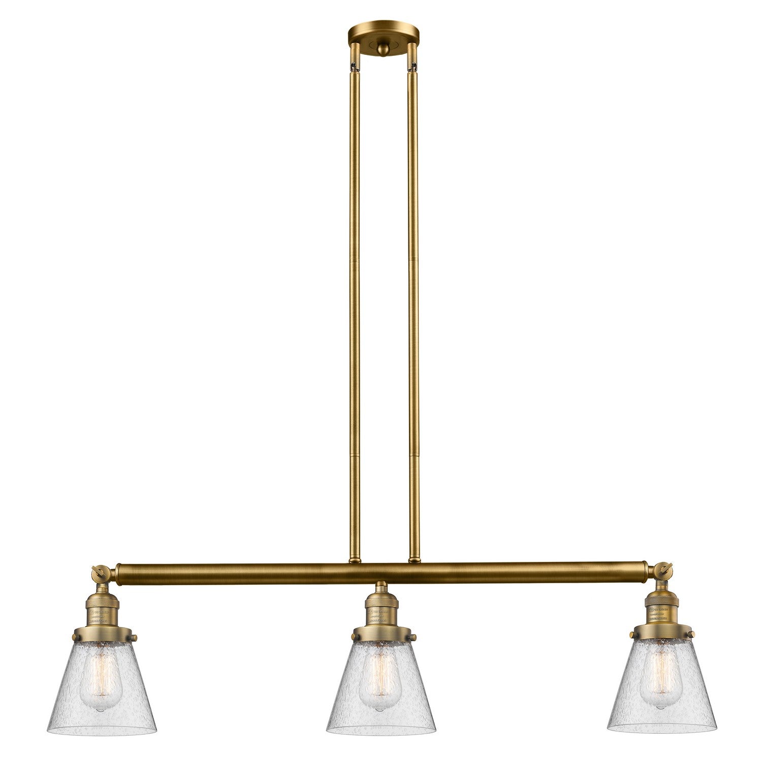 Innovations - 213-BB-G64 - Three Light Island Pendant - Franklin Restoration - Brushed Brass