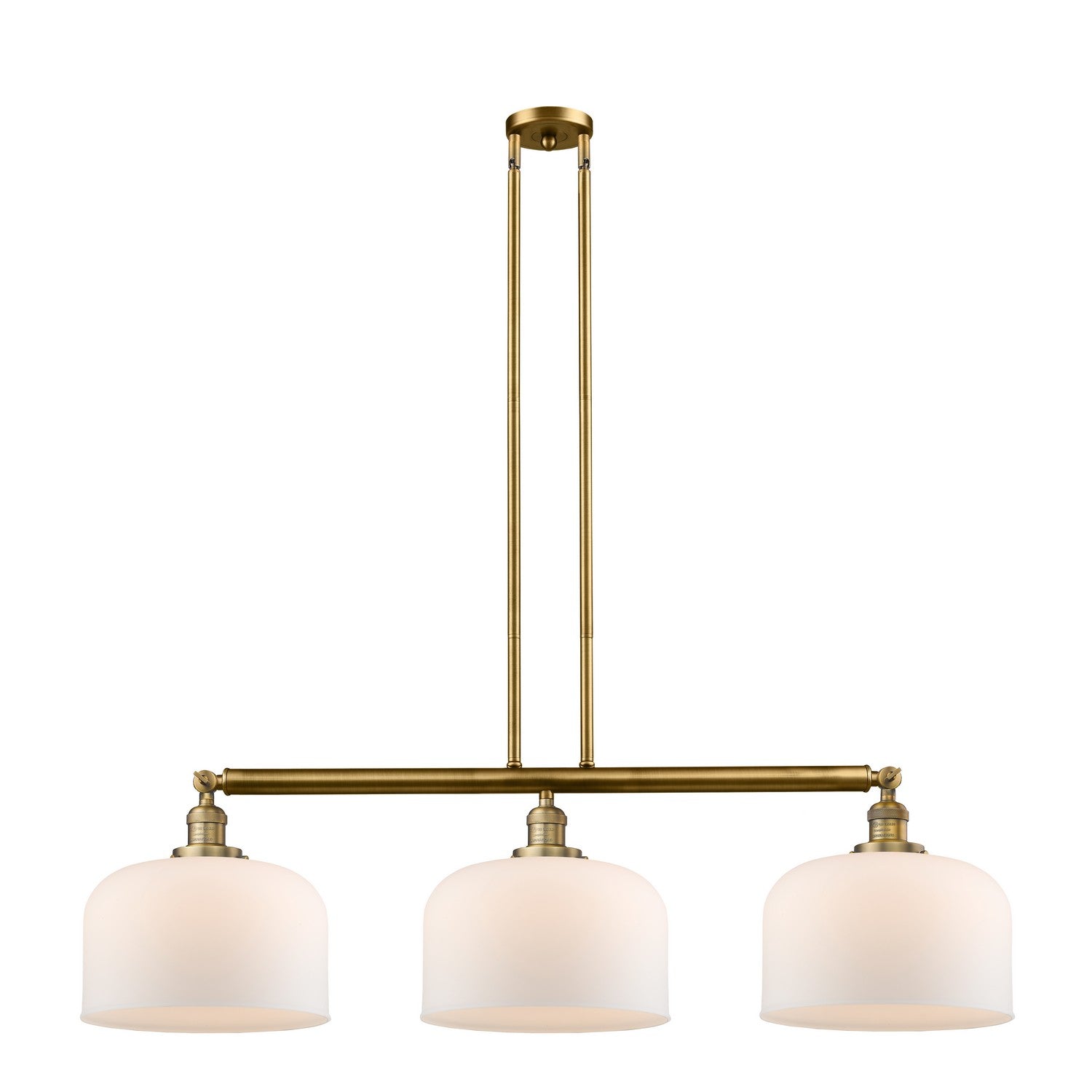 Innovations - 213-BB-G71-L - Three Light Island Pendant - Franklin Restoration - Brushed Brass