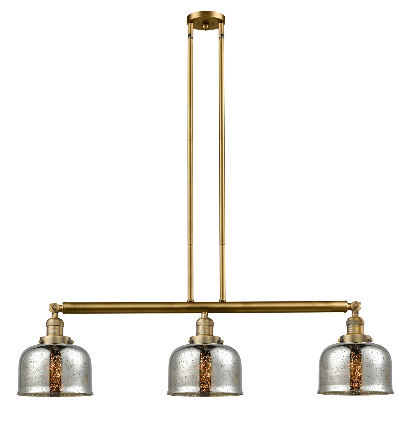 Innovations - 213-BB-G78 - Three Light Island Pendant - Franklin Restoration - Brushed Brass
