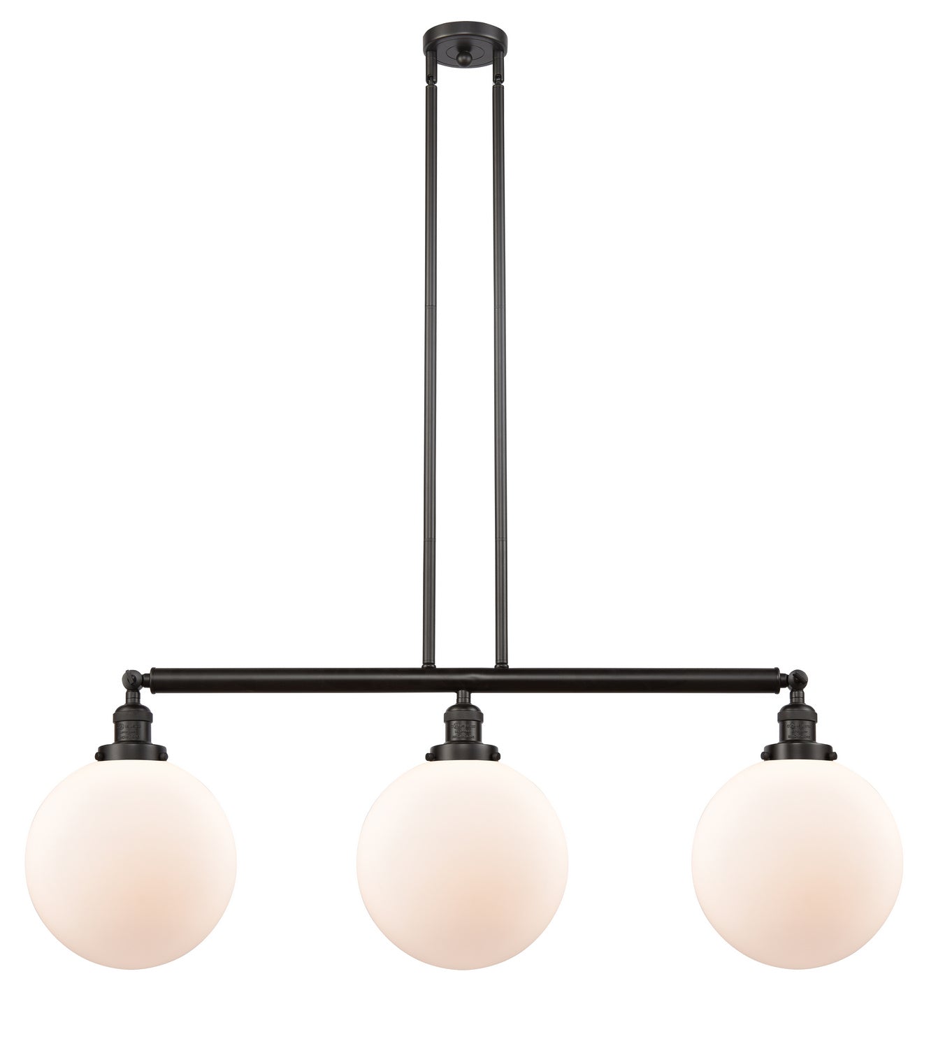 Innovations - 213-OB-G201-10 - Three Light Island Pendant - Franklin Restoration - Oil Rubbed Bronze