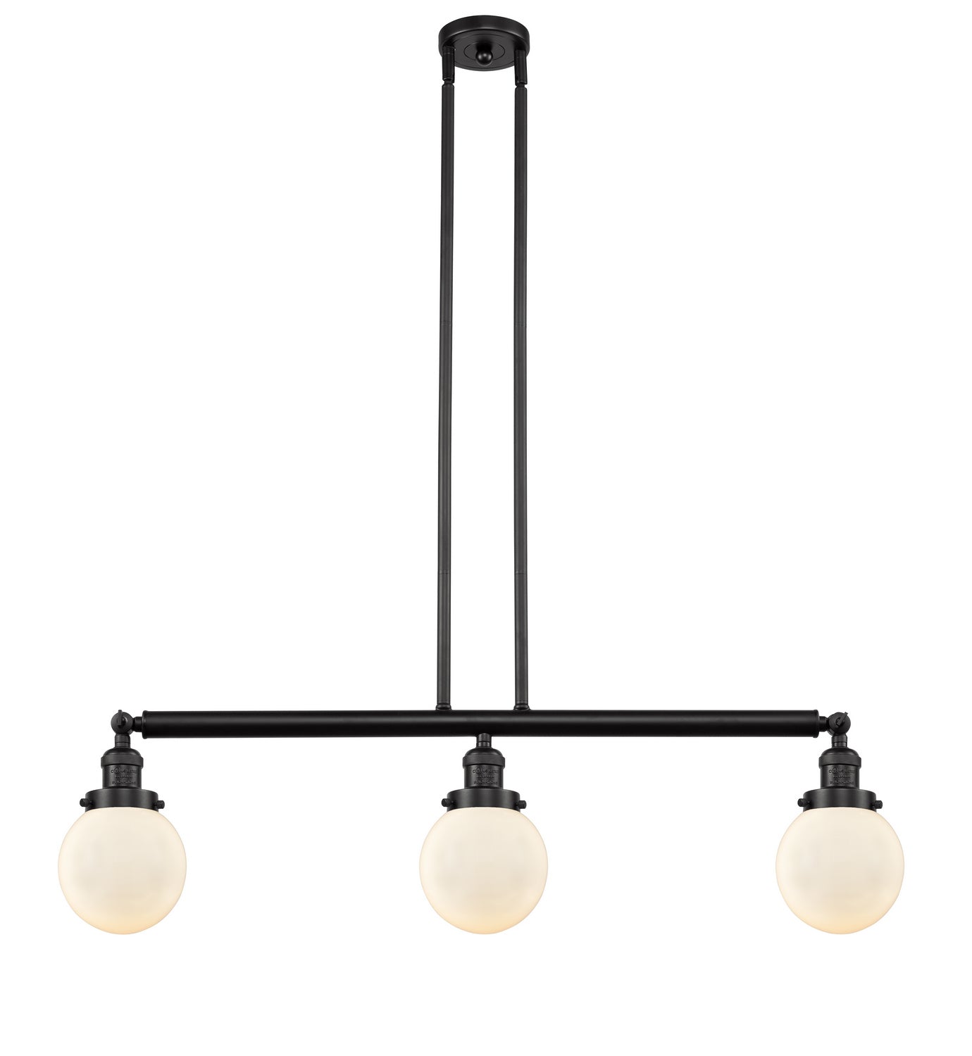 Innovations - 213-OB-G201-6 - Three Light Island Pendant - Franklin Restoration - Oil Rubbed Bronze