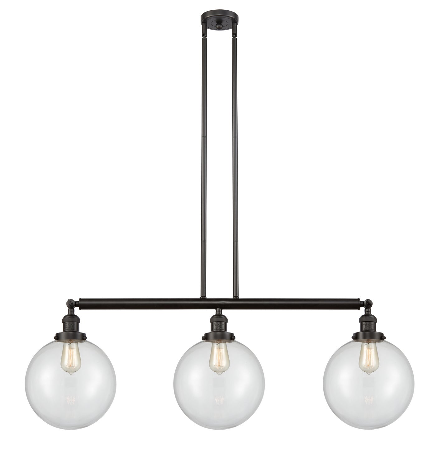 Innovations - 213-OB-G202-10 - Three Light Island Pendant - Franklin Restoration - Oil Rubbed Bronze