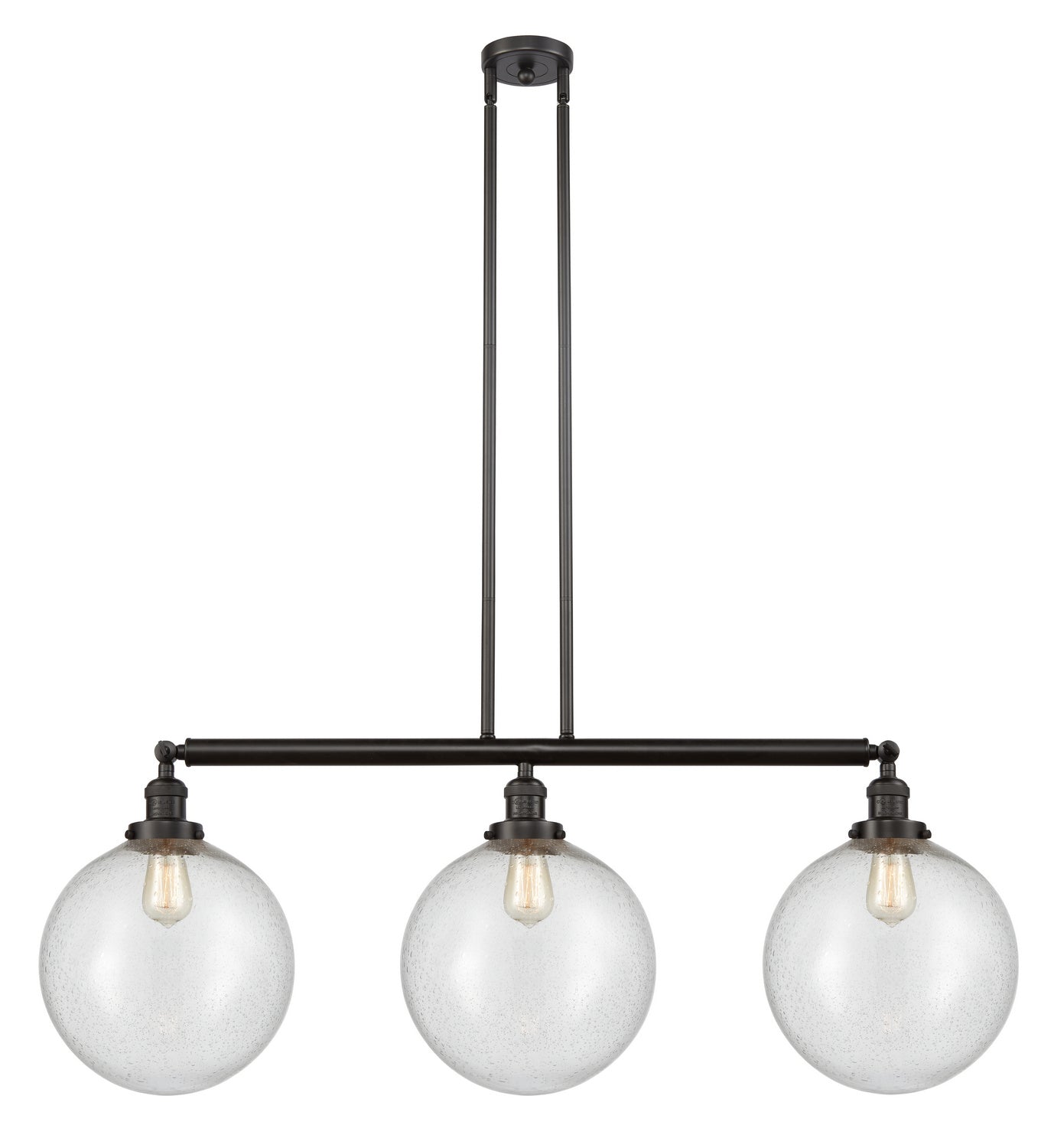 Innovations - 213-OB-G204-12 - Three Light Island Pendant - Franklin Restoration - Oil Rubbed Bronze