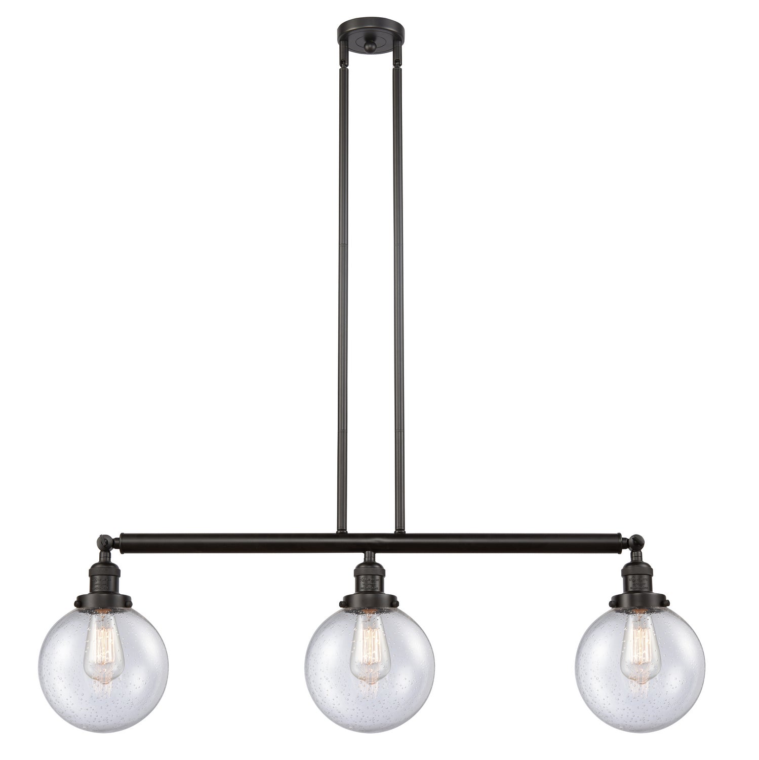 Innovations - 213-OB-G204-8 - Three Light Island Pendant - Franklin Restoration - Oil Rubbed Bronze