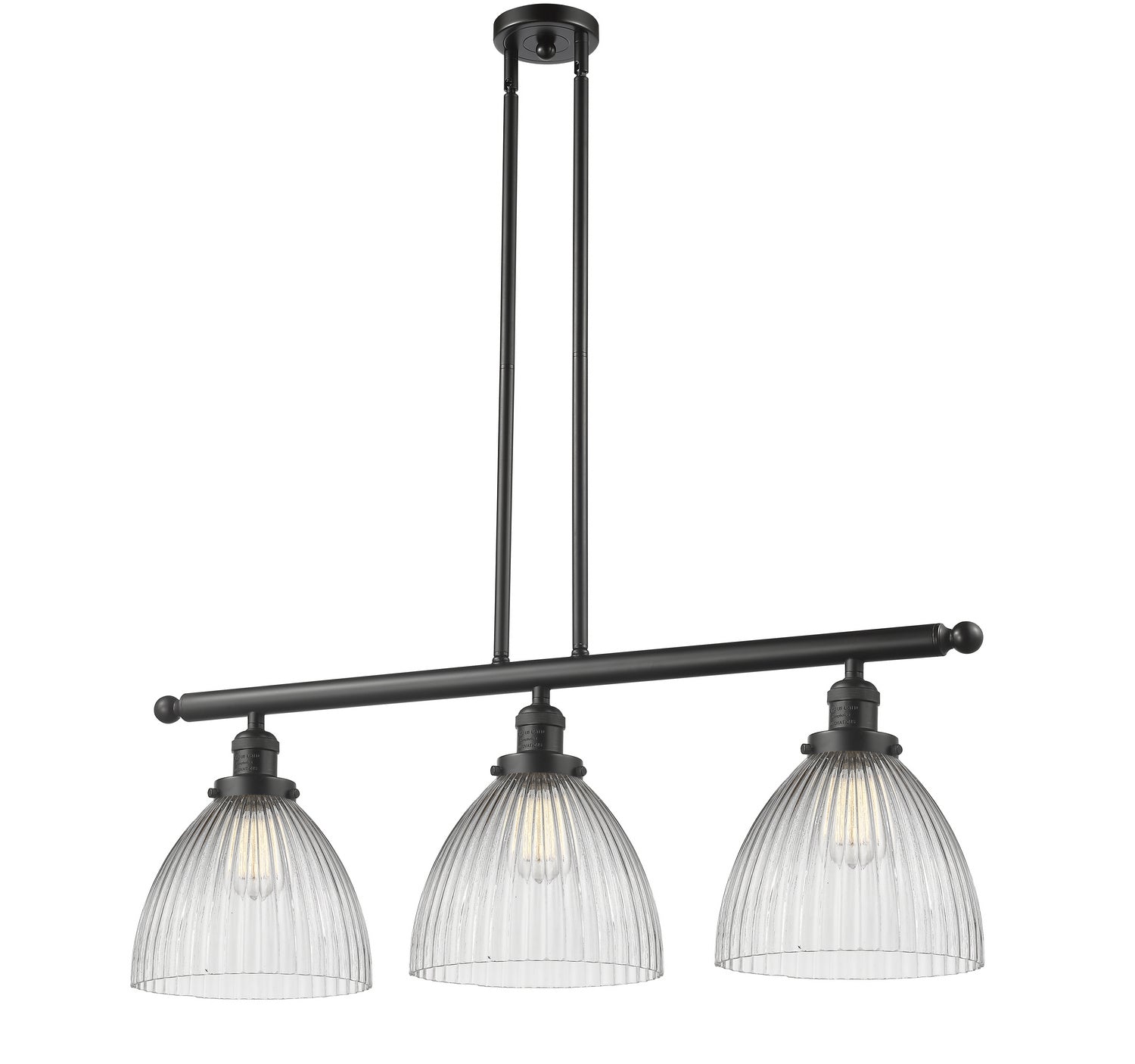 Innovations - 213-OB-G222 - Three Light Island Pendant - Franklin Restoration - Oil Rubbed Bronze