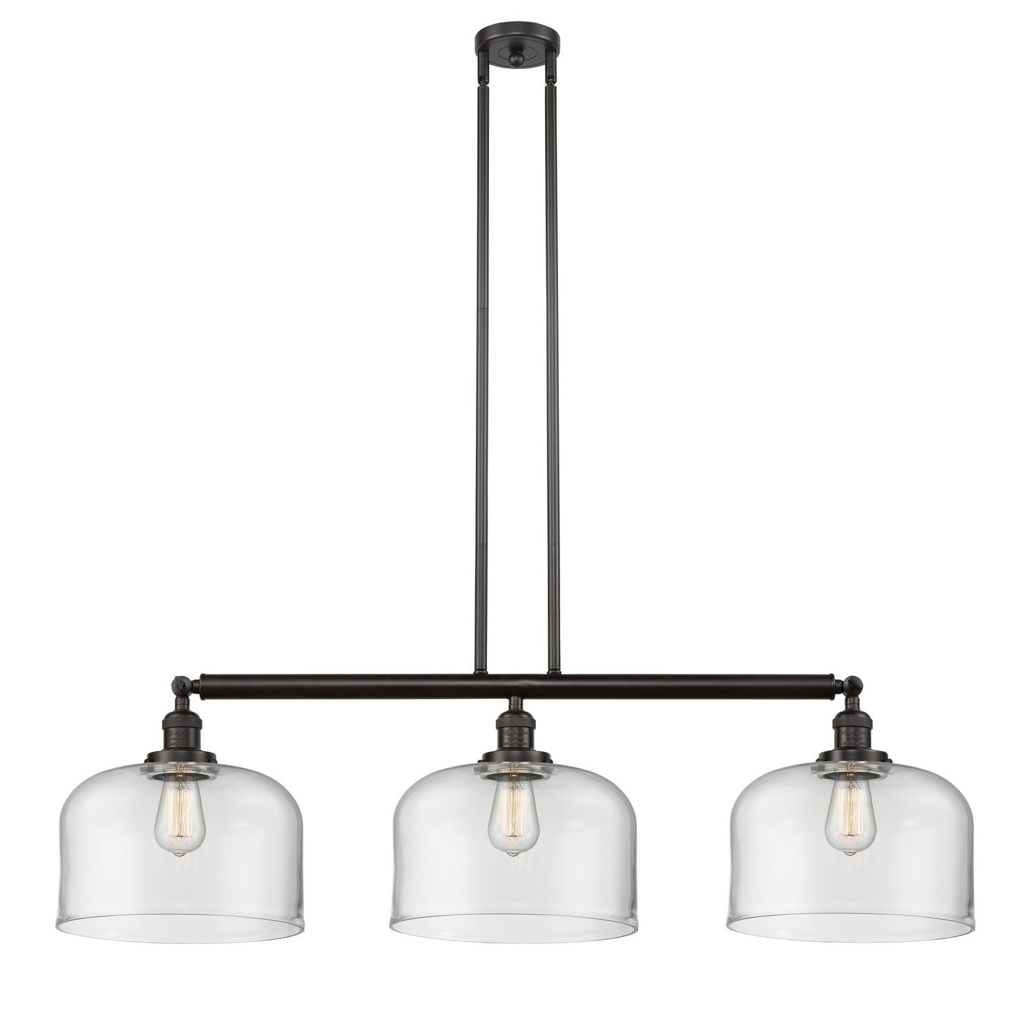 Innovations - 213-OB-G72-L - Three Light Island Pendant - Franklin Restoration - Oil Rubbed Bronze
