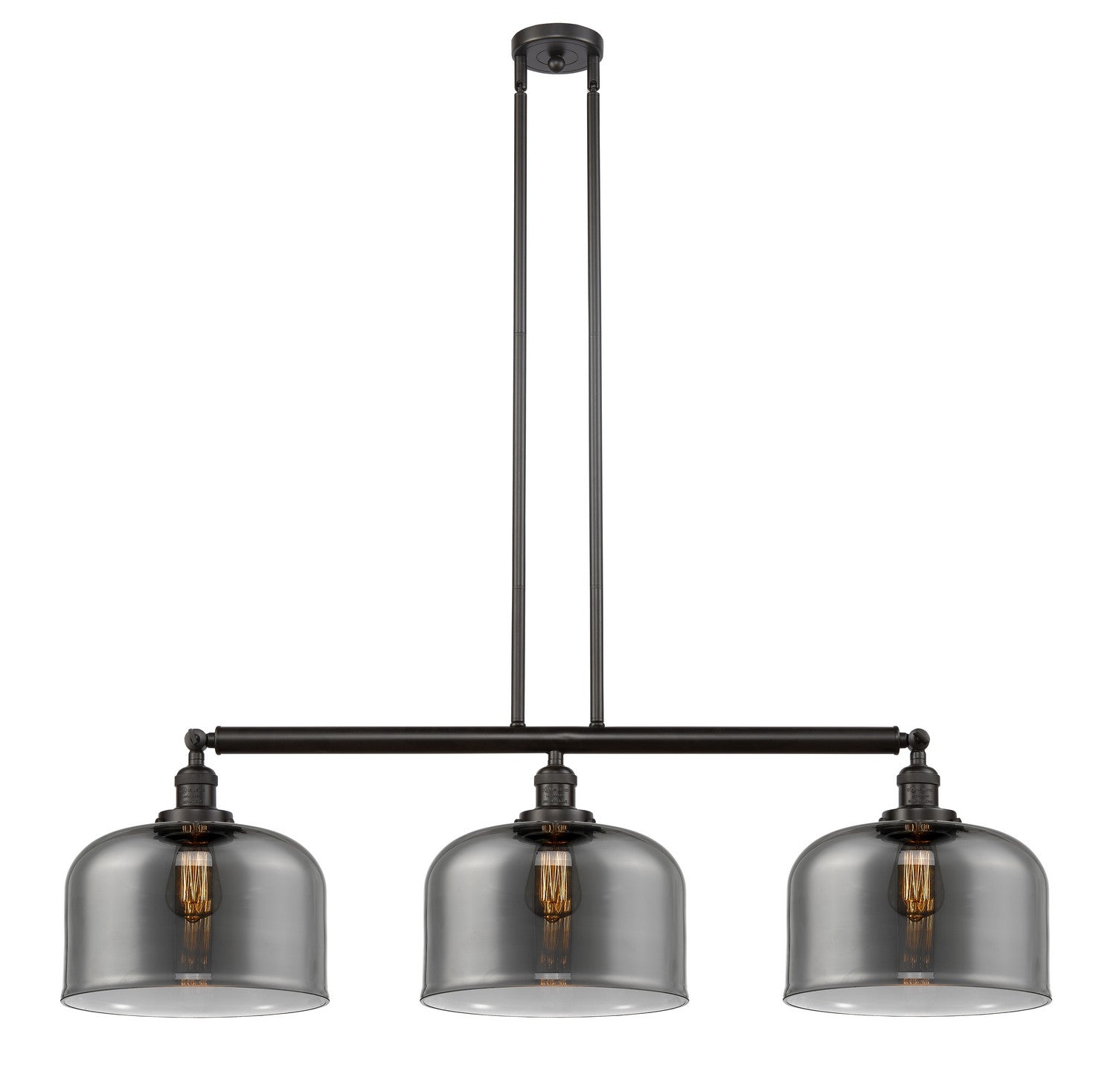 Innovations - 213-OB-G73-L - Three Light Island Pendant - Franklin Restoration - Oil Rubbed Bronze