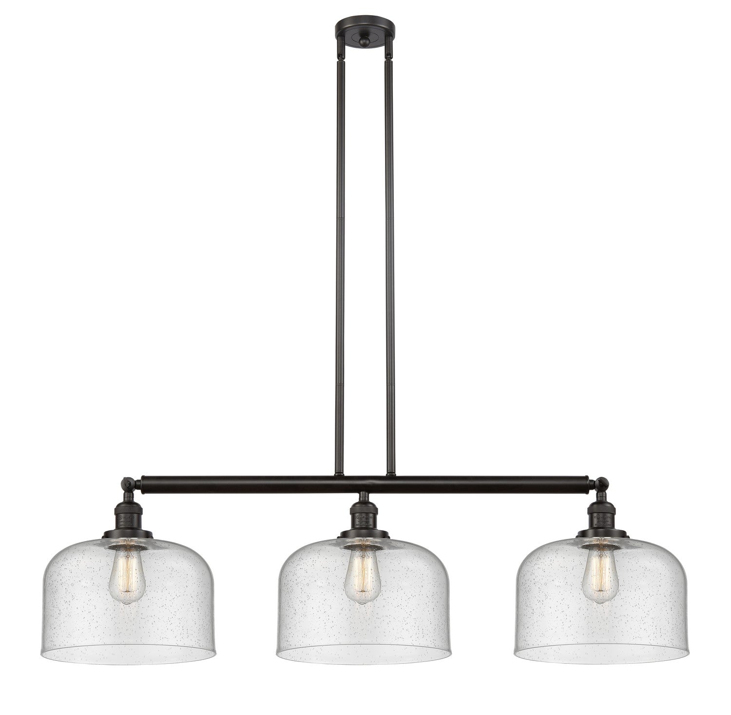 Innovations - 213-OB-G74-L - Three Light Island Pendant - Franklin Restoration - Oil Rubbed Bronze
