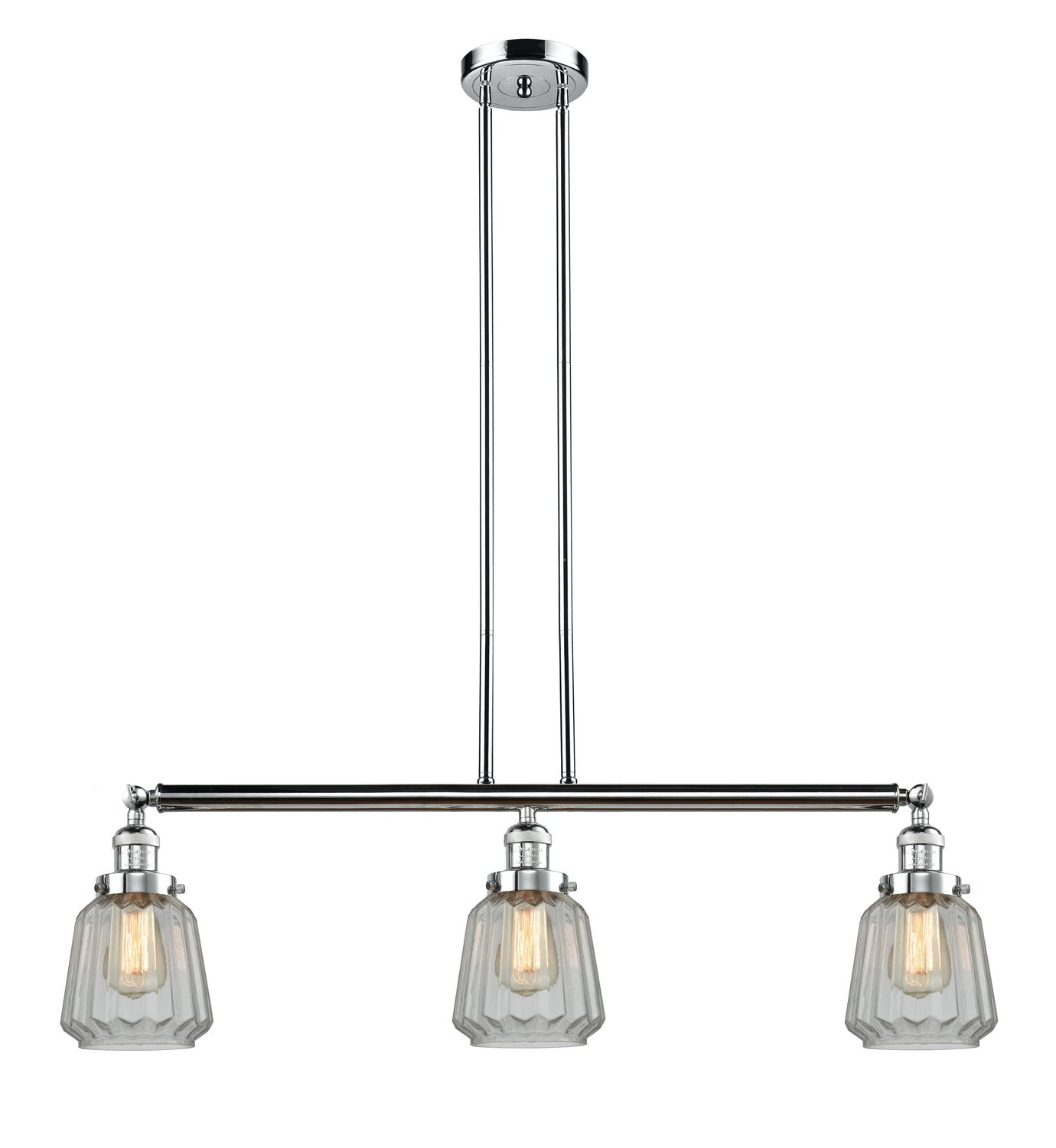 Innovations - 213-PC-G142 - Three Light Island Pendant - Franklin Restoration - Polished Chrome