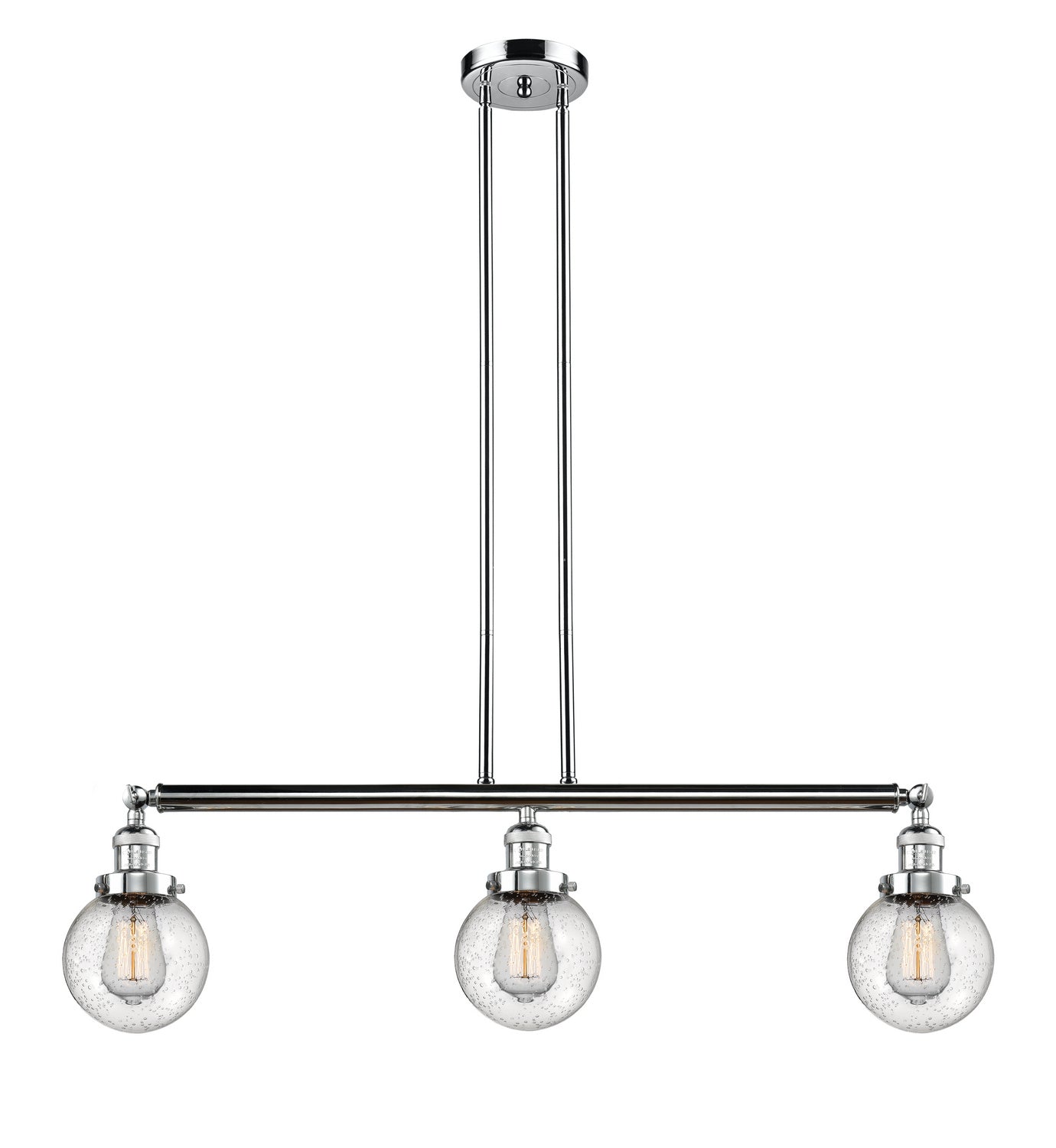 Innovations - 213-PC-G204-6 - Three Light Island Pendant - Franklin Restoration - Polished Chrome