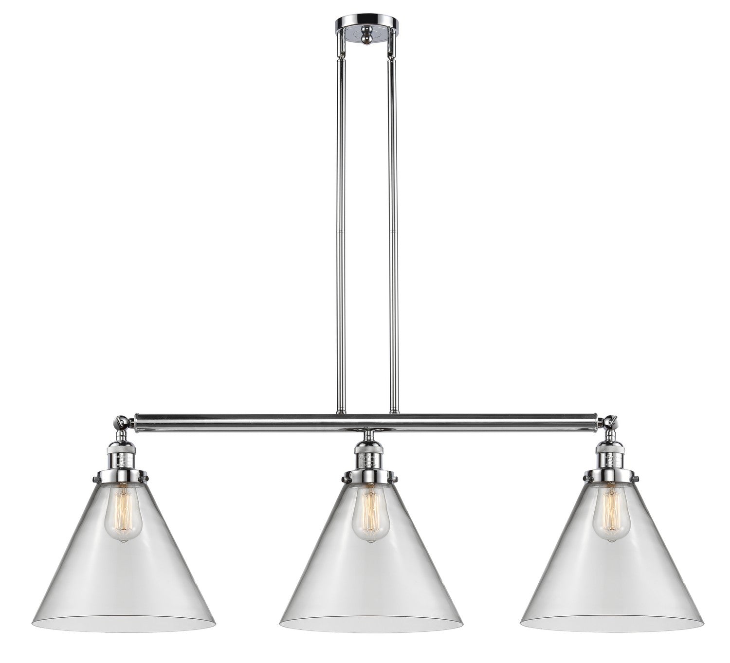 Innovations - 213-PC-G42-L - Three Light Island Pendant - Franklin Restoration - Polished Chrome