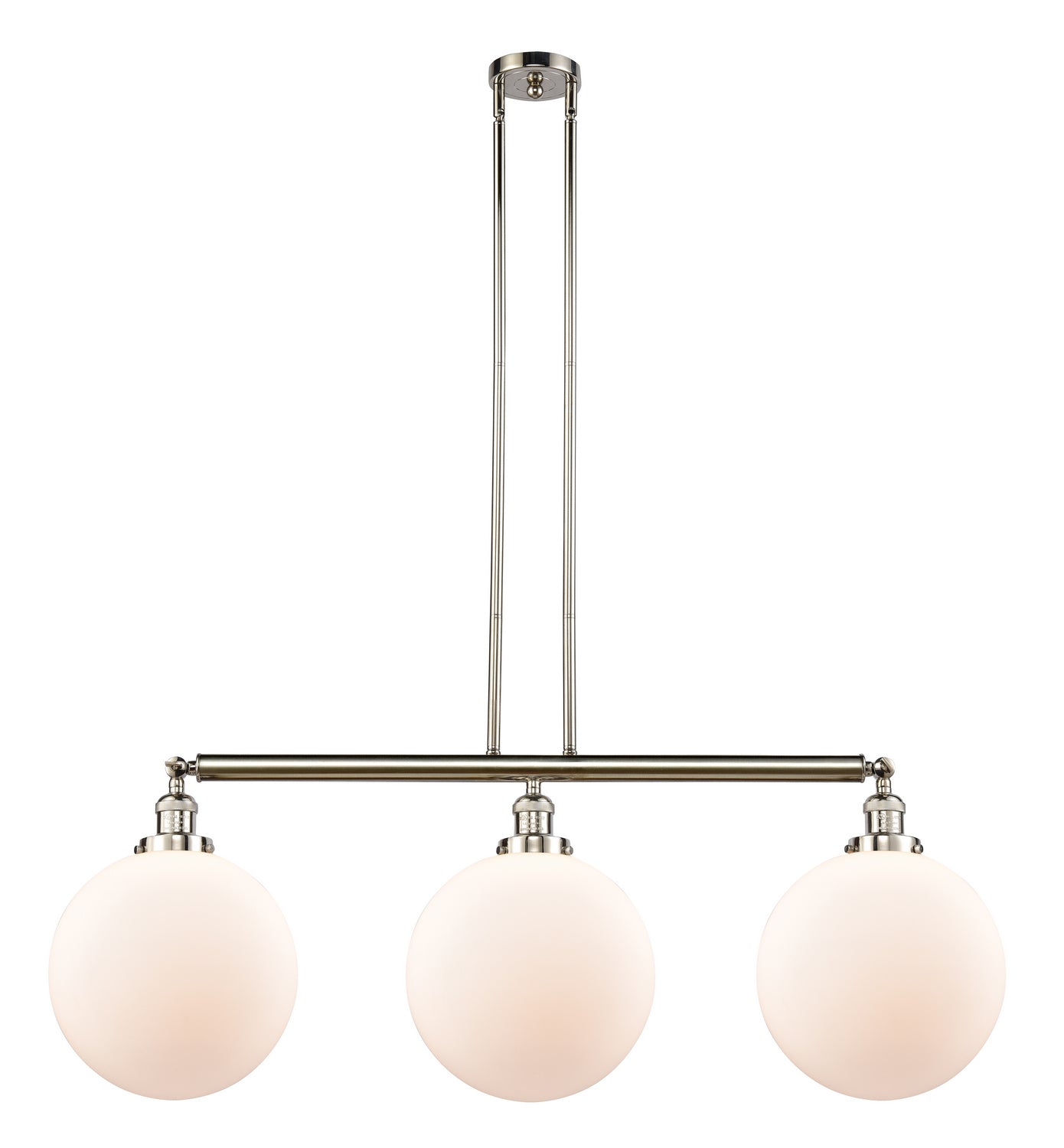 Innovations - 213-PN-G201-12 - Three Light Island Pendant - Franklin Restoration - Polished Nickel