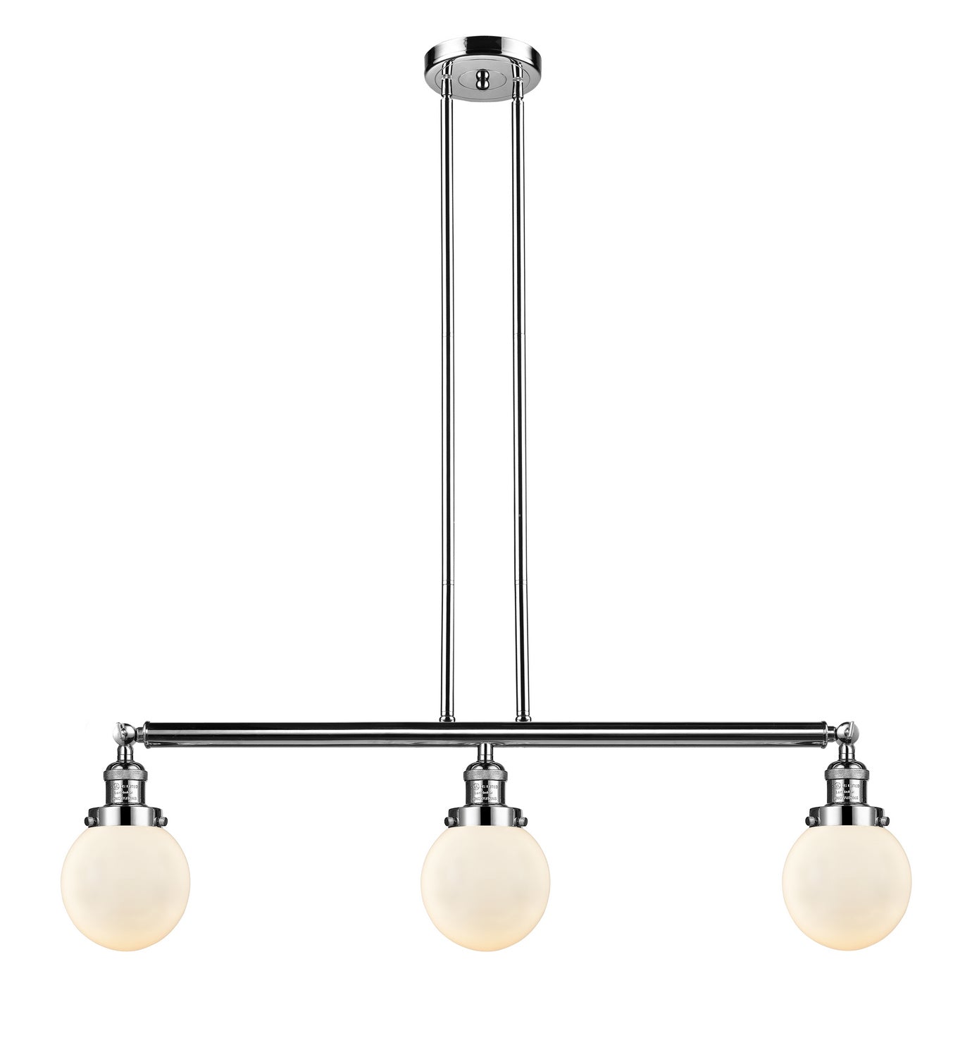 Innovations - 213-PN-G201-6 - Three Light Island Pendant - Franklin Restoration - Polished Nickel