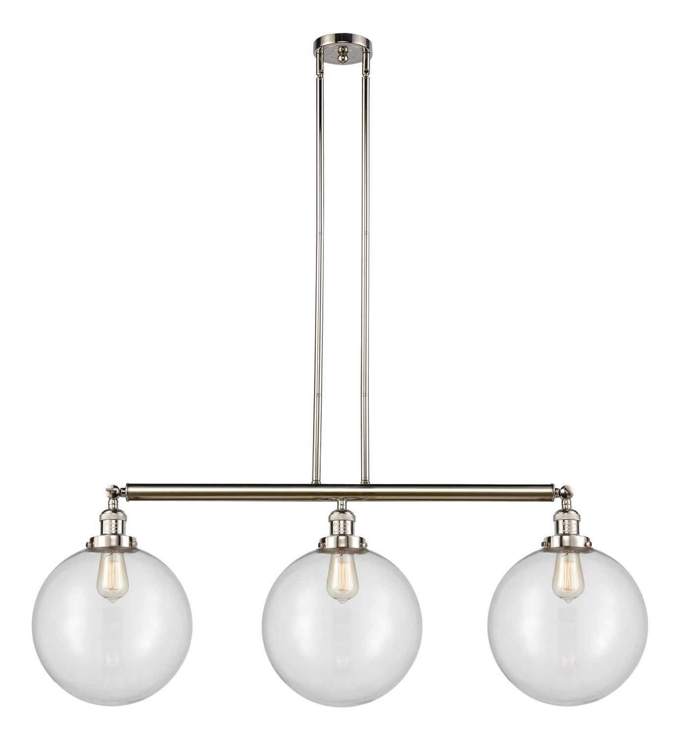 Innovations - 213-PN-G202-12 - Three Light Island Pendant - Franklin Restoration - Polished Nickel