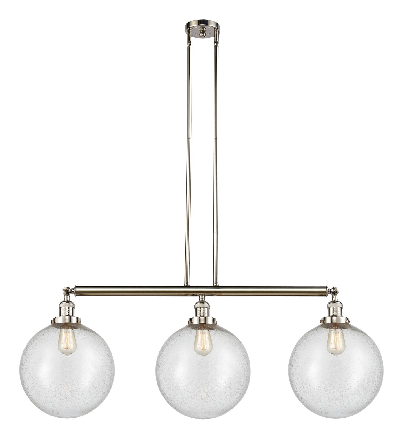 Innovations - 213-PN-G204-12 - Three Light Island Pendant - Franklin Restoration - Polished Nickel