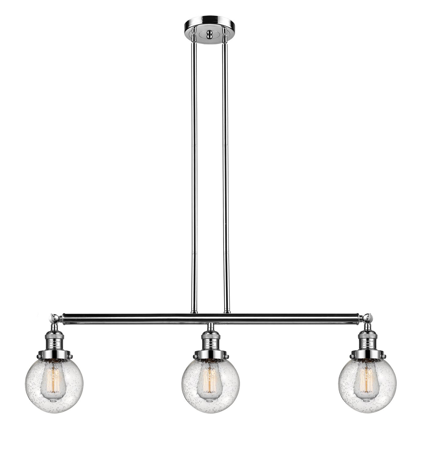 Innovations - 213-PN-G204-6 - Three Light Island Pendant - Franklin Restoration - Polished Nickel