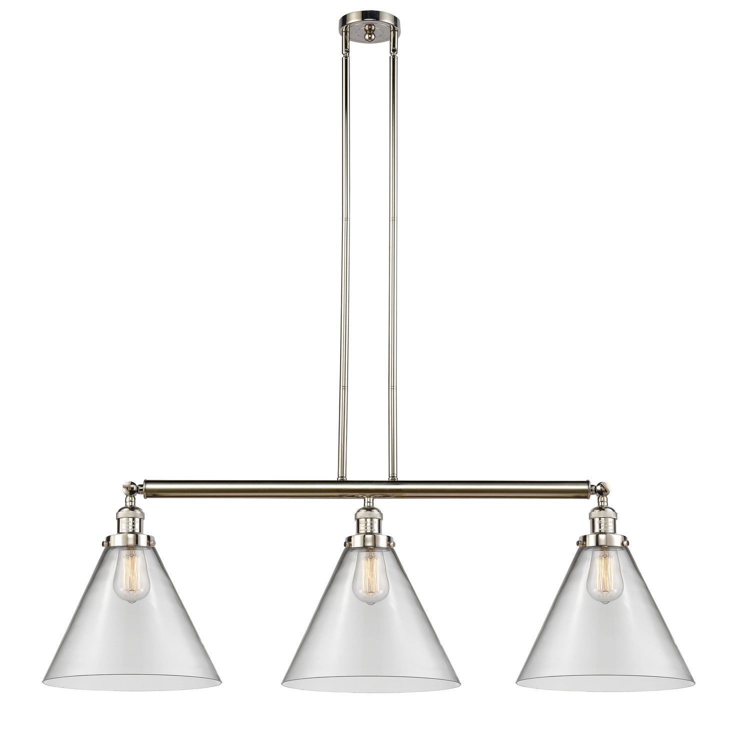 Innovations - 213-PN-G42-L - Three Light Island Pendant - Franklin Restoration - Polished Nickel
