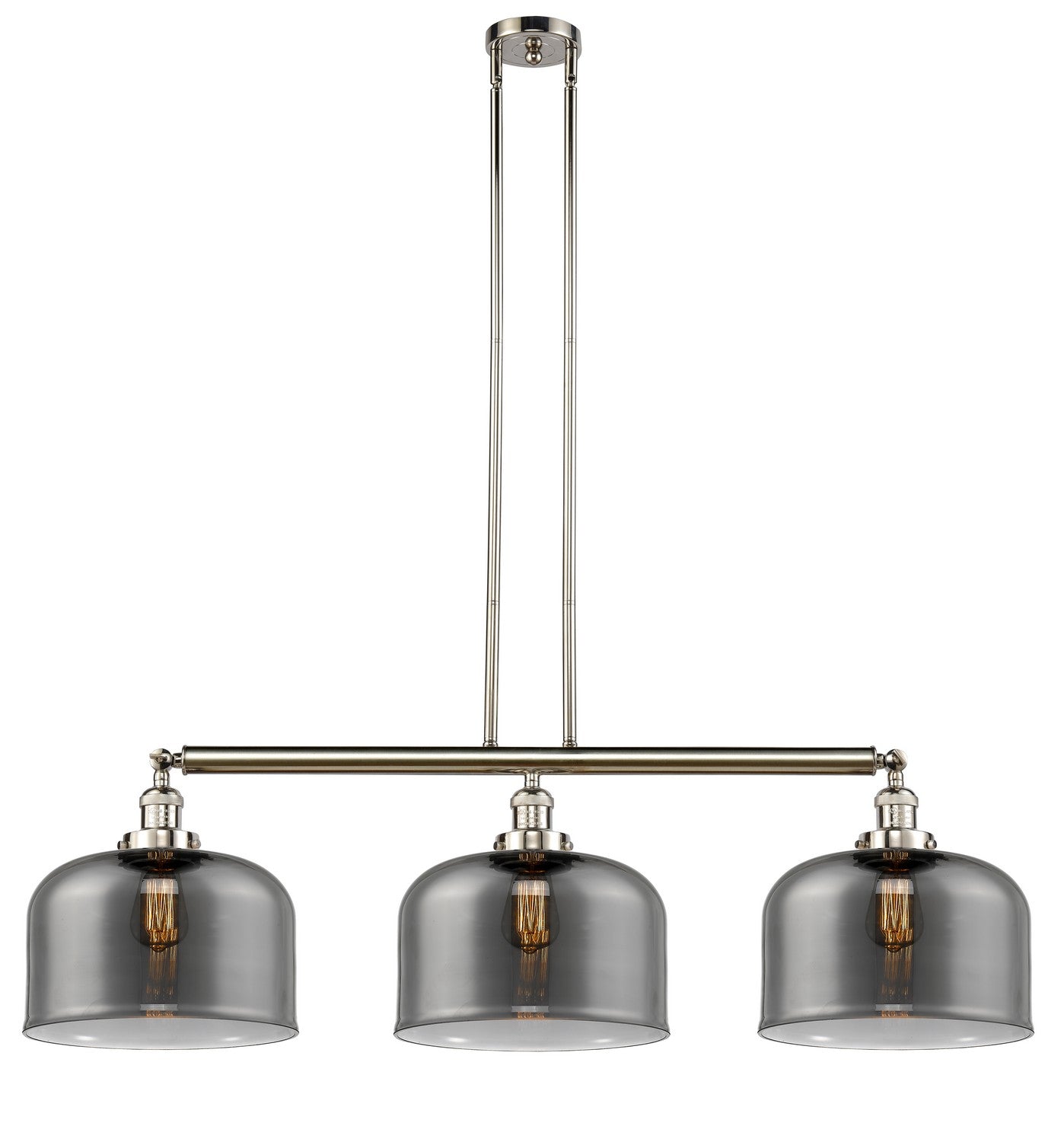 Innovations - 213-PN-G73-L - Three Light Island Pendant - Franklin Restoration - Polished Nickel