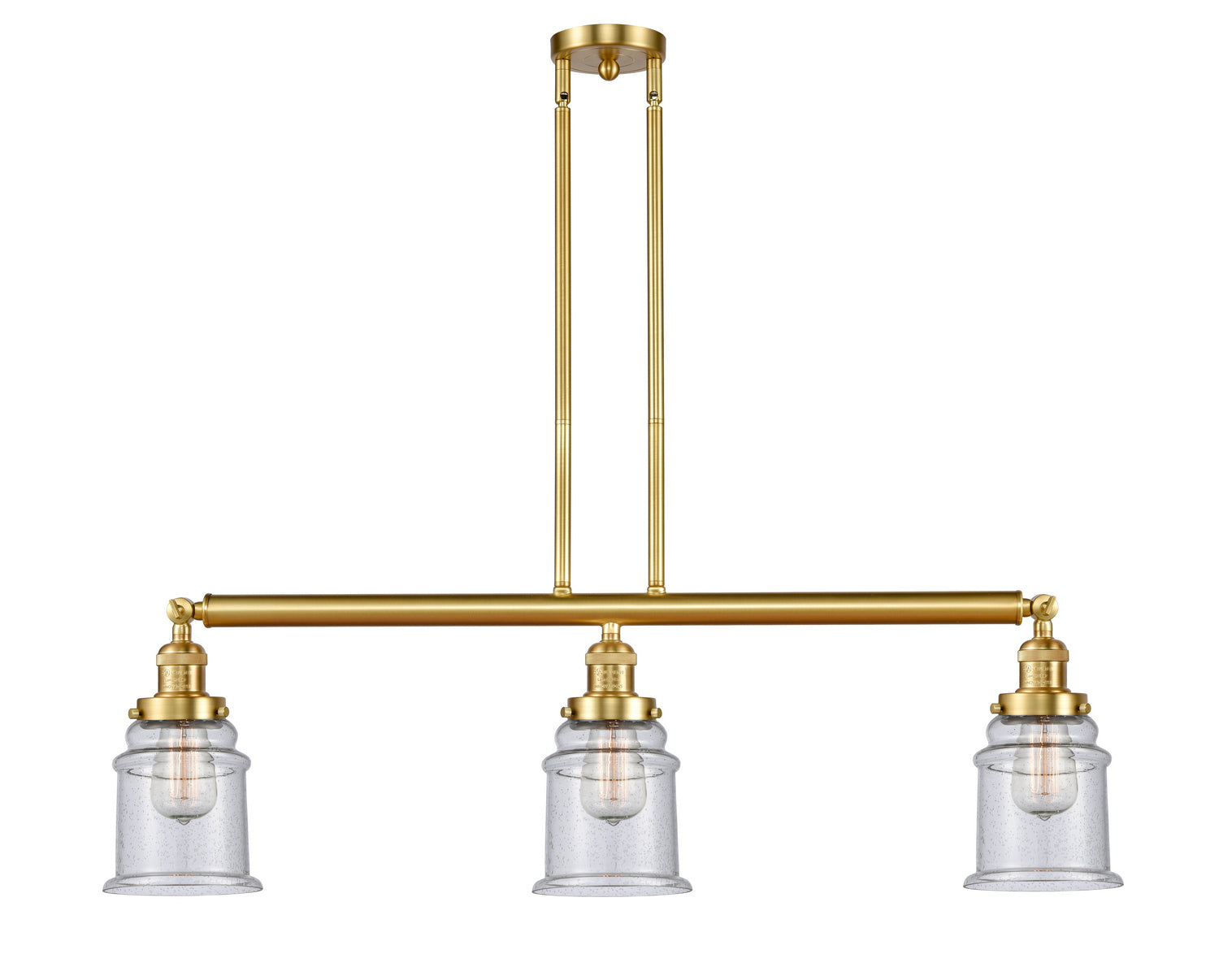 Innovations - 213-SG-G184 - Three Light Island Pendant - Franklin Restoration - Satin Gold