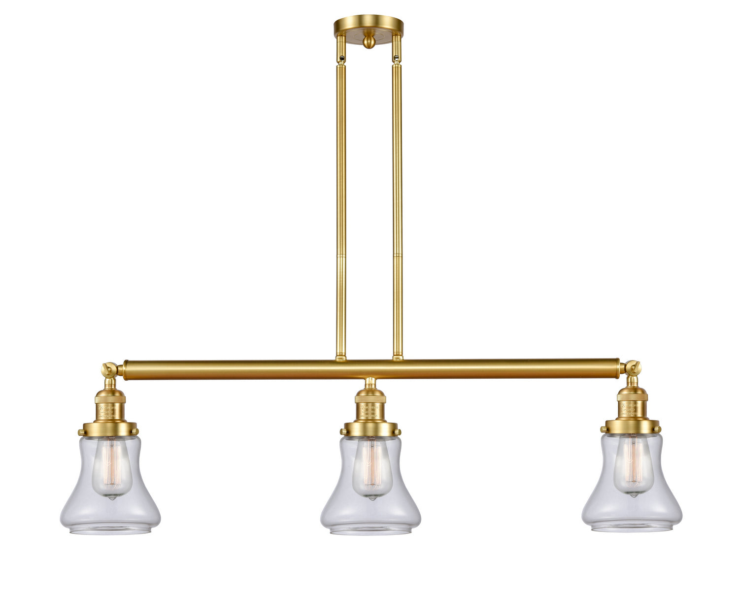 Innovations - 213-SG-G192 - Three Light Island Pendant - Franklin Restoration - Satin Gold