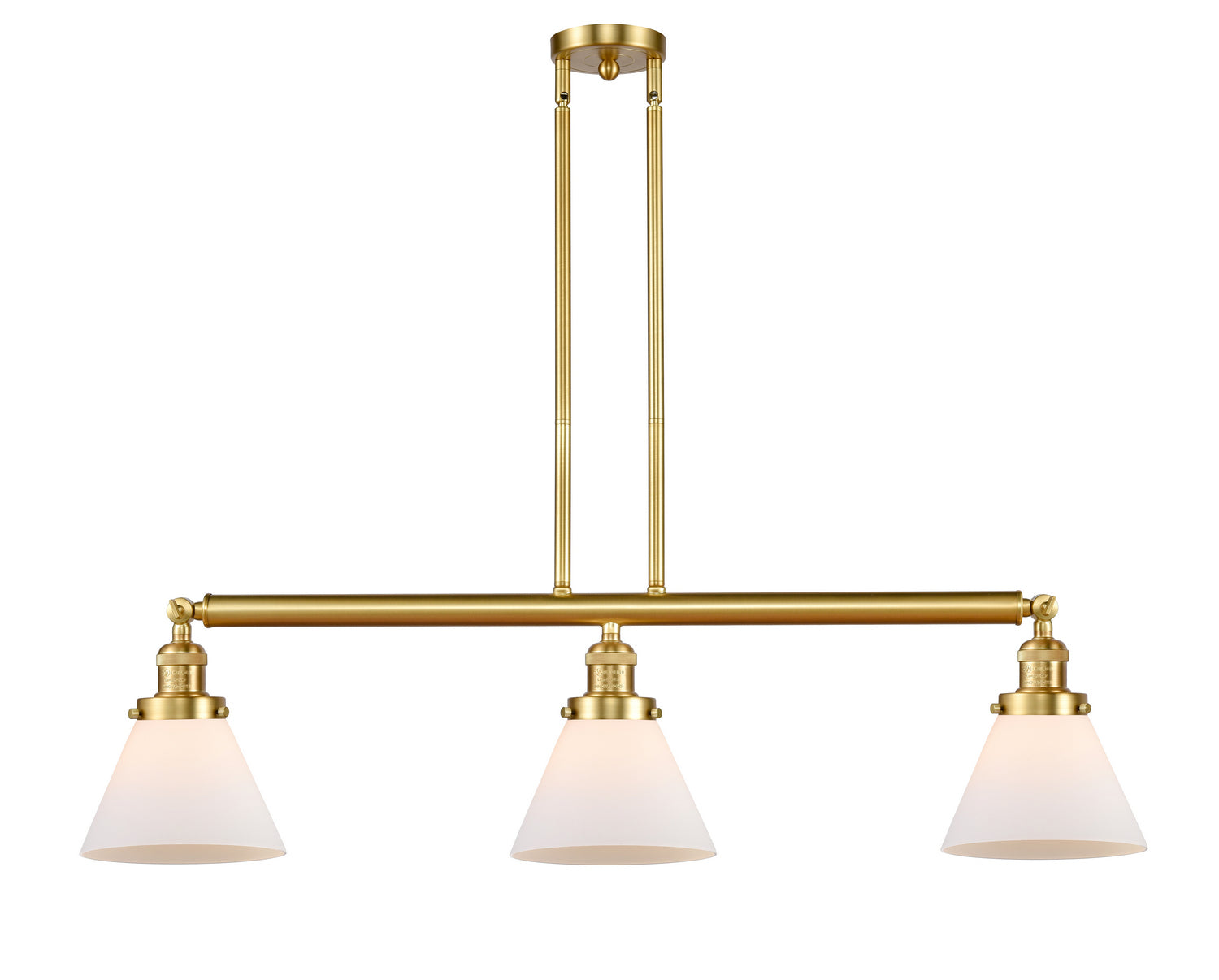 Innovations - 213-SG-G41 - Three Light Island Pendant - Franklin Restoration - Satin Gold