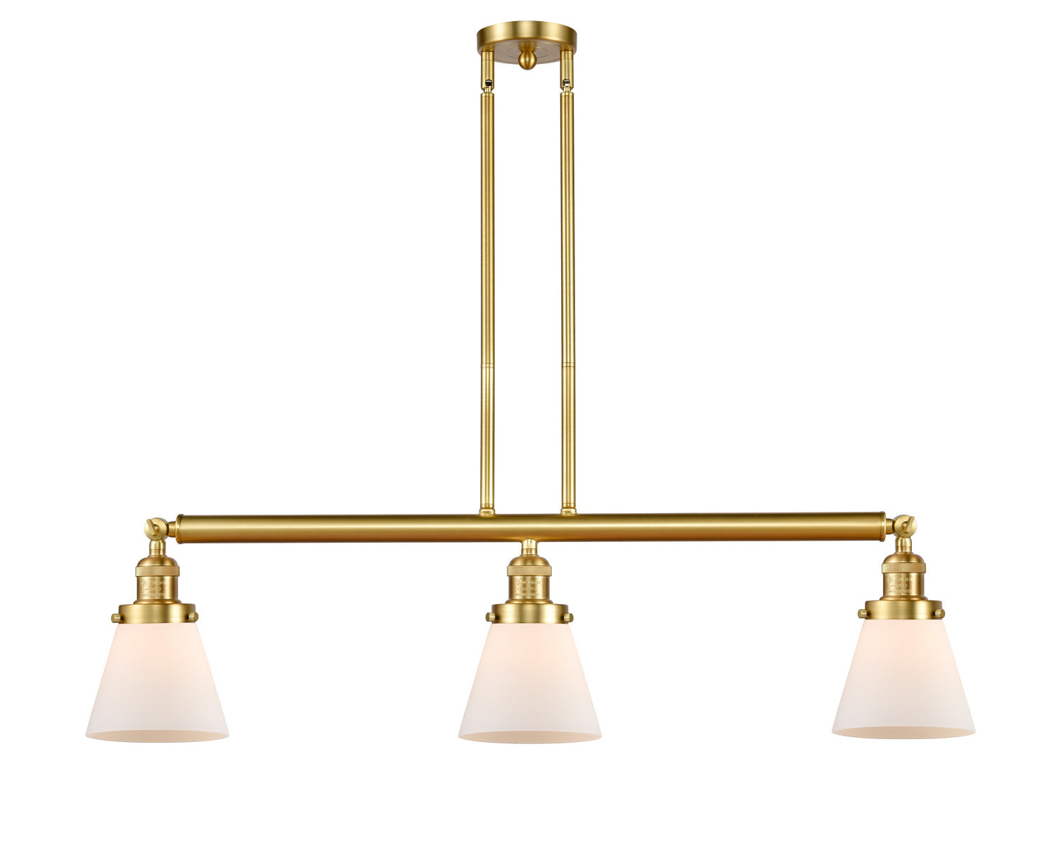 Innovations - 213-SG-G61 - Three Light Island Pendant - Franklin Restoration - Satin Gold
