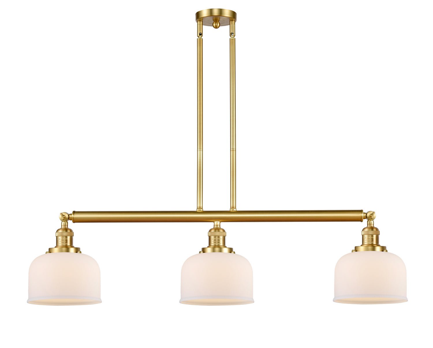 Innovations - 213-SG-G71 - Three Light Island Pendant - Franklin Restoration - Satin Gold