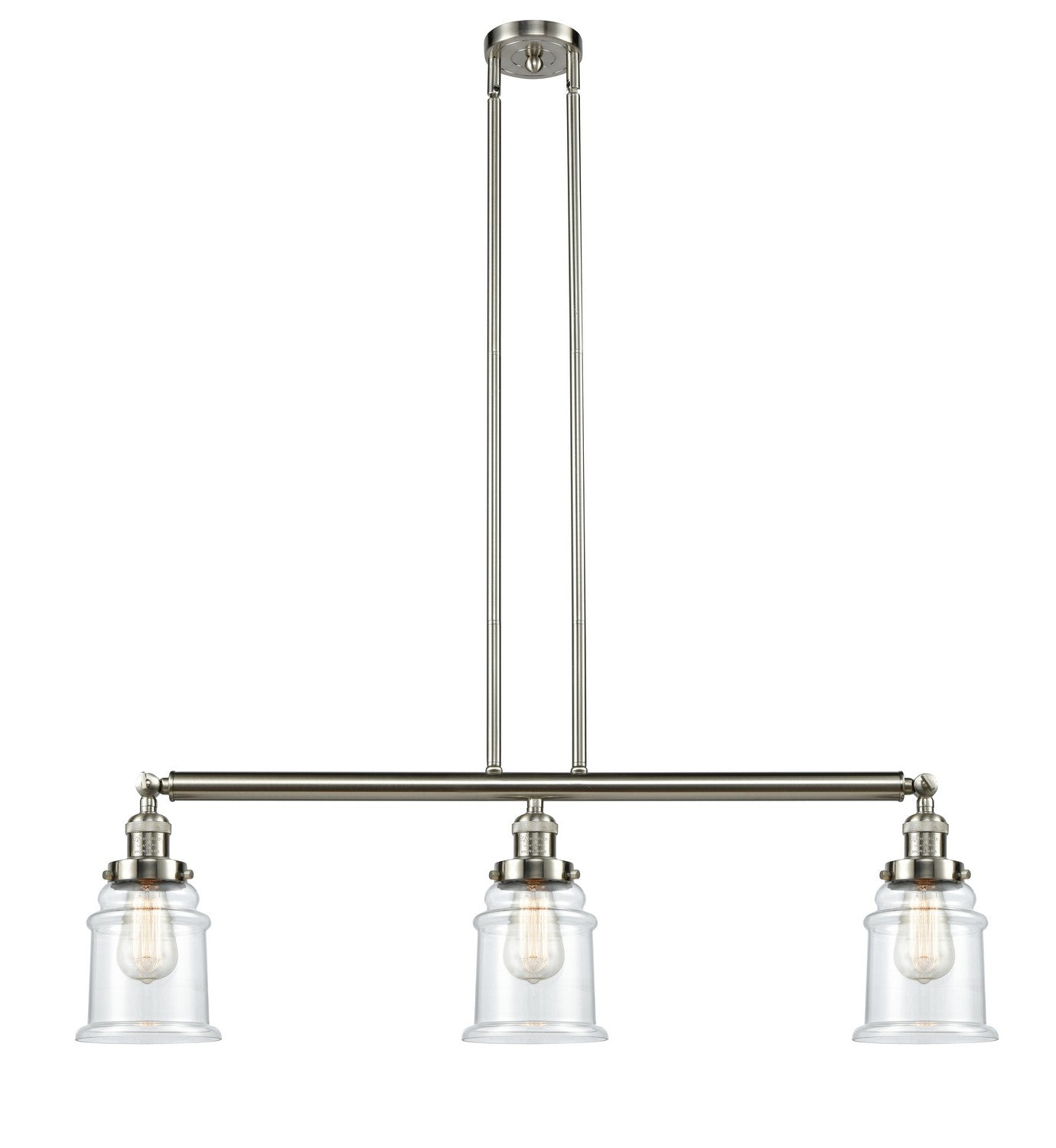 Innovations - 213-SN-G182 - Three Light Island Pendant - Franklin Restoration - Brushed Satin Nickel