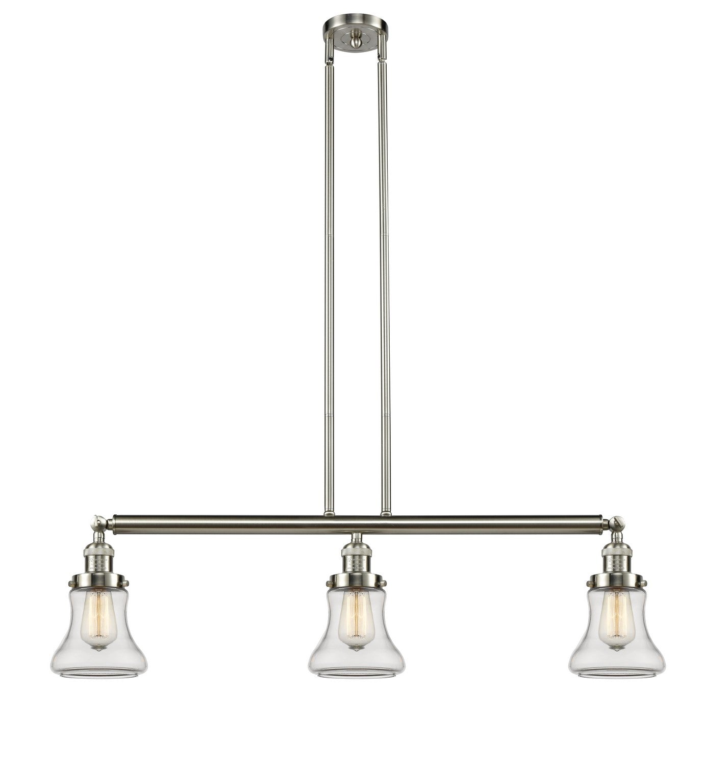 Innovations - 213-SN-G192 - Three Light Island Pendant - Franklin Restoration - Brushed Satin Nickel