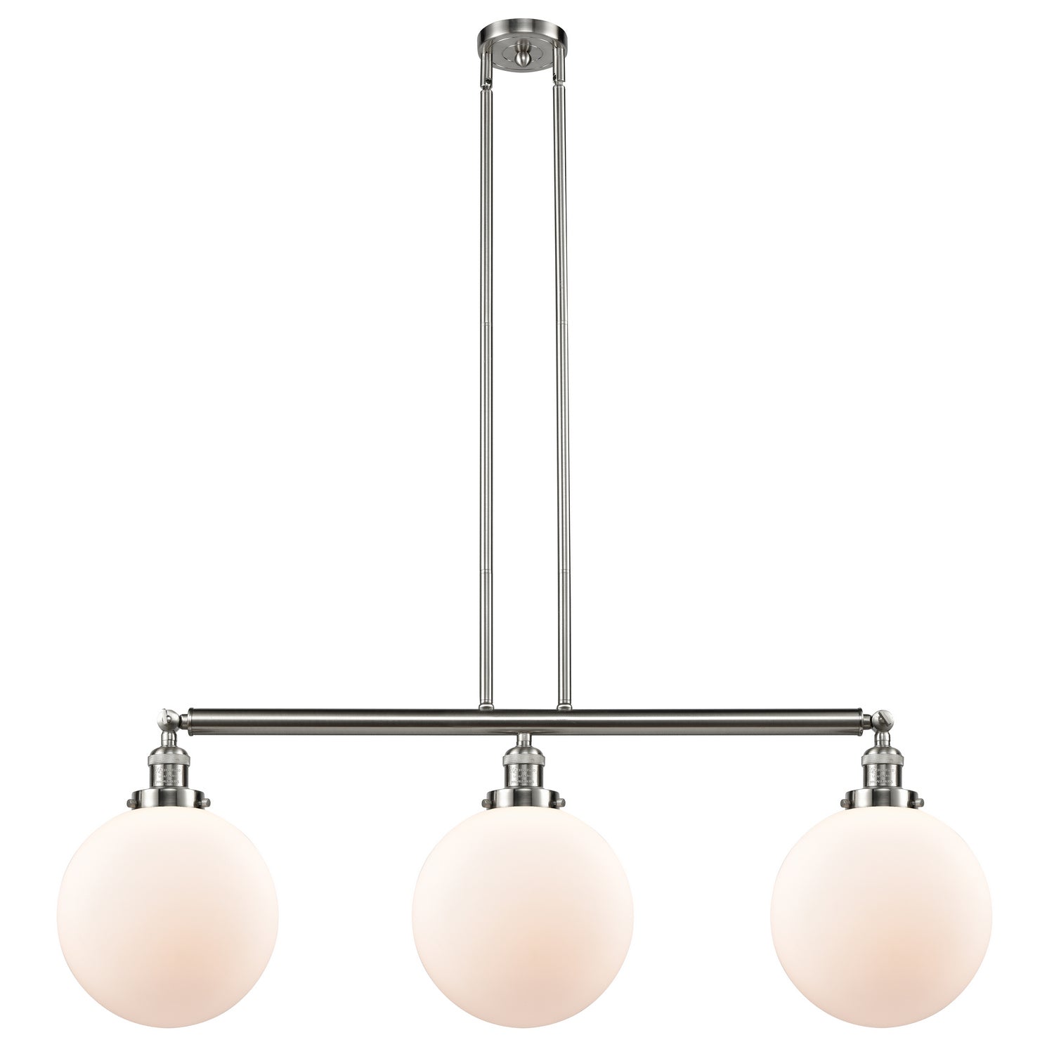 Innovations - 213-SN-G201-10 - Three Light Island Pendant - Franklin Restoration - Brushed Satin Nickel
