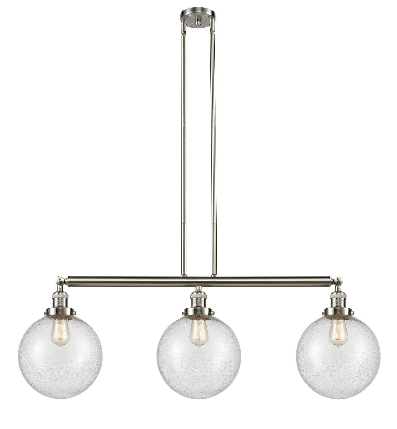 Innovations - 213-SN-G204-10 - Three Light Island Pendant - Franklin Restoration - Brushed Satin Nickel