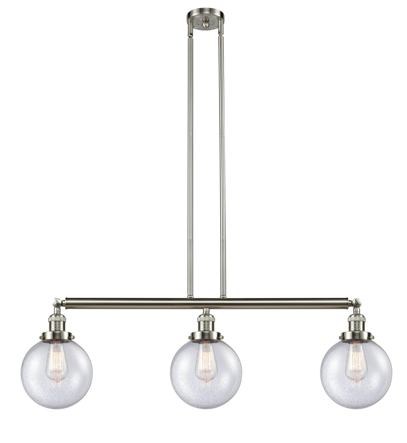 Innovations - 213-SN-G204-8 - Three Light Island Pendant - Franklin Restoration - Brushed Satin Nickel