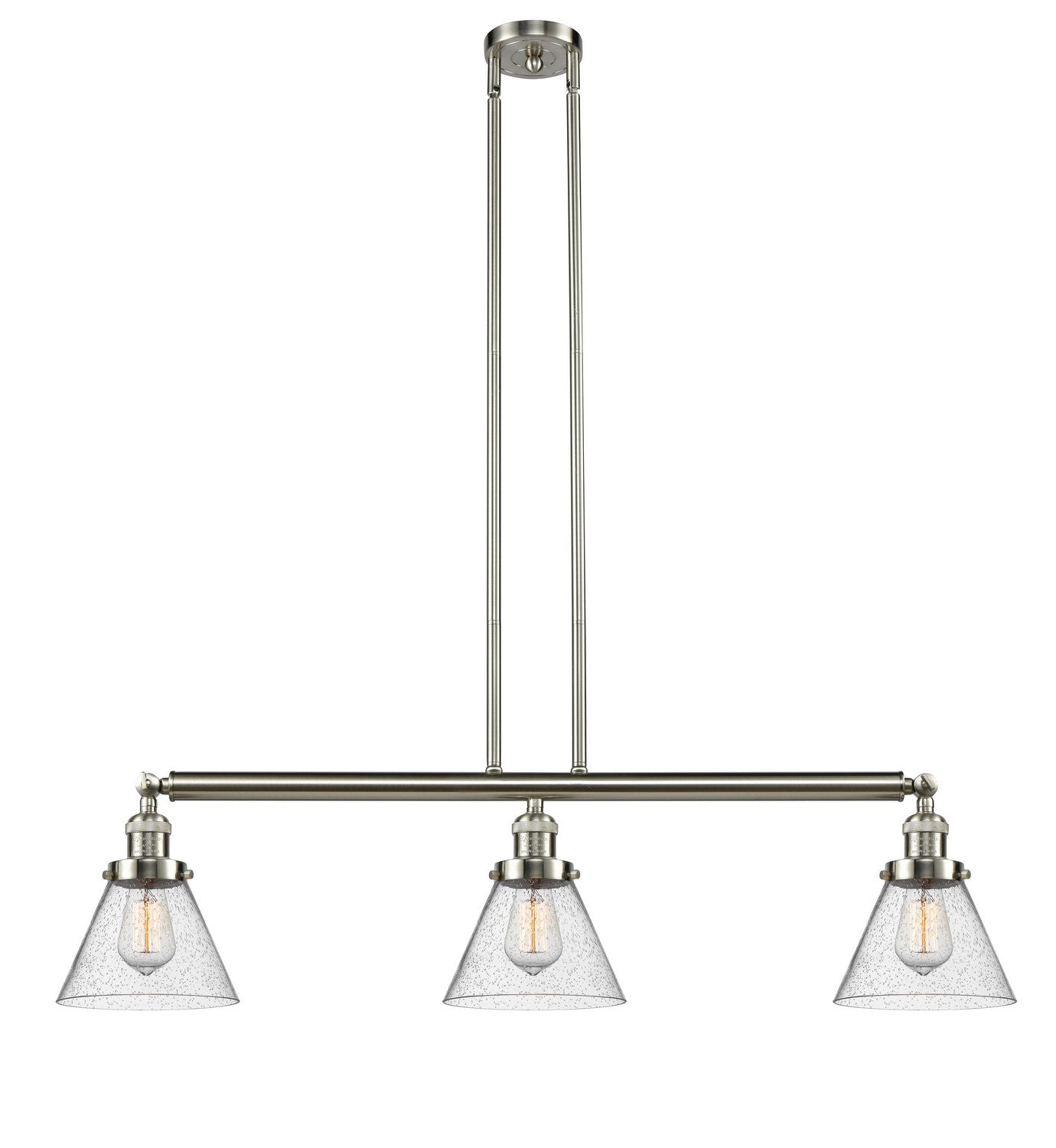 Innovations - 213-SN-G44 - Three Light Island Pendant - Franklin Restoration - Brushed Satin Nickel